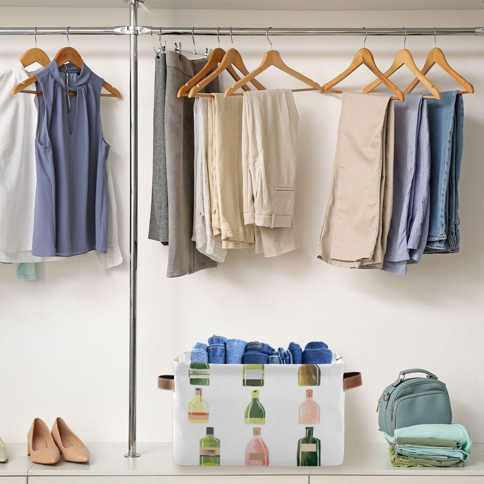 Large Fabric Storage Bins with Handles - Collapsible Closet Organizer Baskets for Shelves, Clothes, Toys & Home Organization | Perfect for Bedroom, Nursery & Pantry Storage