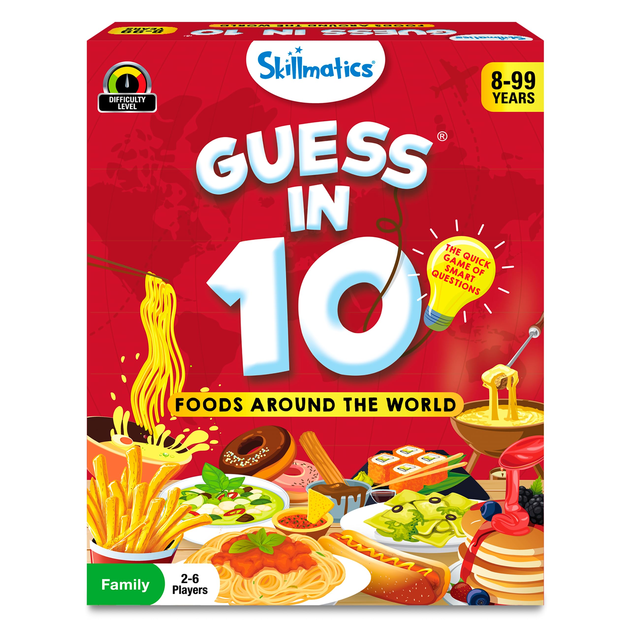 Skillmatics Guess in 10 World Foods Card Game for Kids Ages 8+ | Educational Geography Learning & Travel Board Game for Boys & Girls | Fun Family Game Night Activity | Perfect Birthday Gift & Classroom Learning Tool | Great for Homeschooling, Road Trips, Parties & Travel Playtime | Ideal for Family Bonding, Educational Play & Social Gatherings