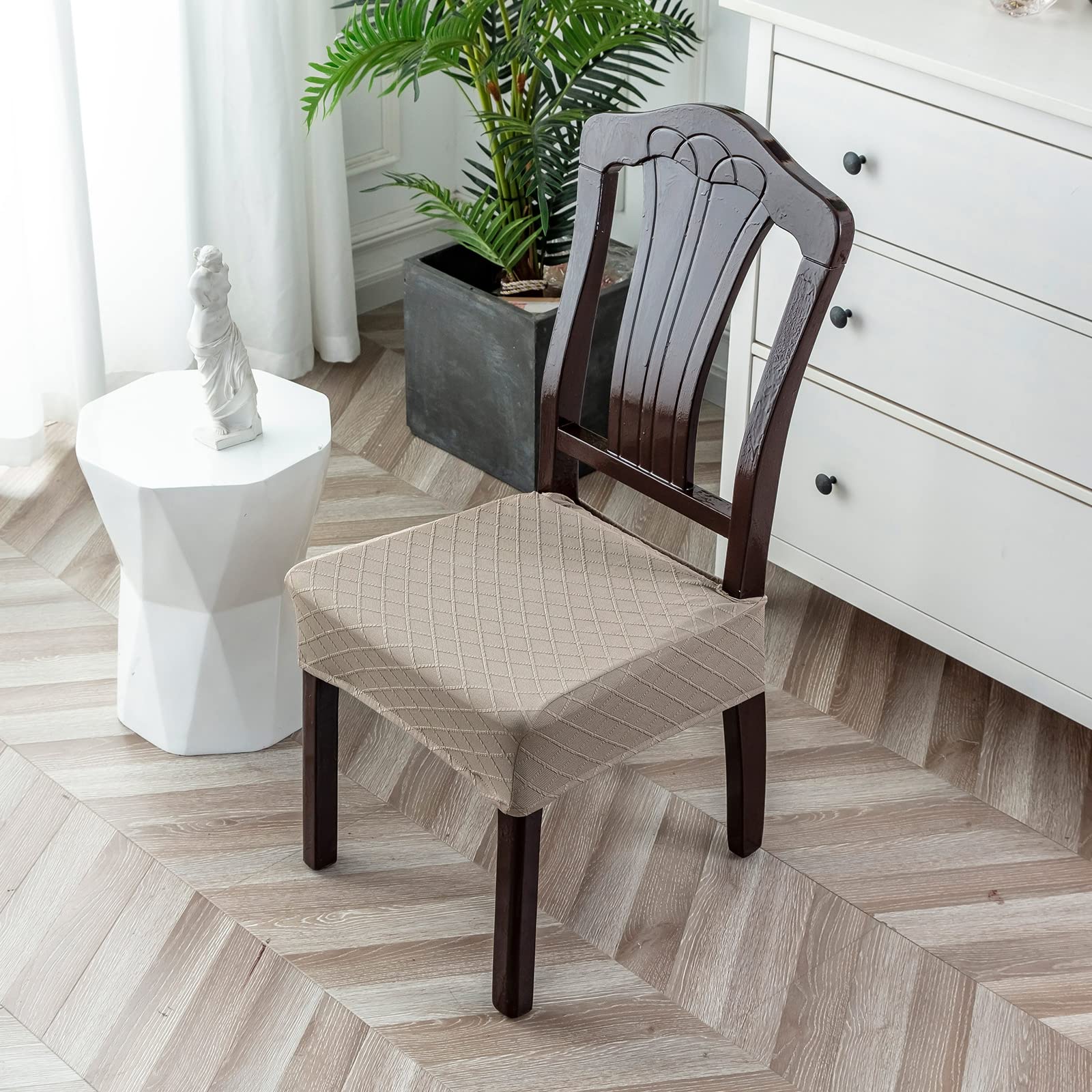 **Waterproof Chair Covers for Dining Room & Kitchen – Genina Durable Seat Slipcovers – Spill & Stain Protection for Everyday Use**    *(Use Case: Perfect for family meals, parties, pet-friendly homes, and high-traffic dining areas.)*