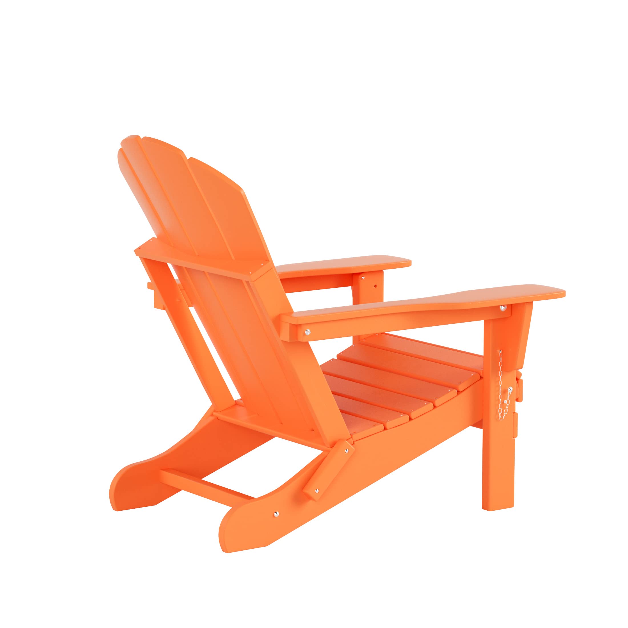 HDPE Adirondack Chair Set with Ottoman & Table - Outdoor Patio Furniture for Garden & Backyard