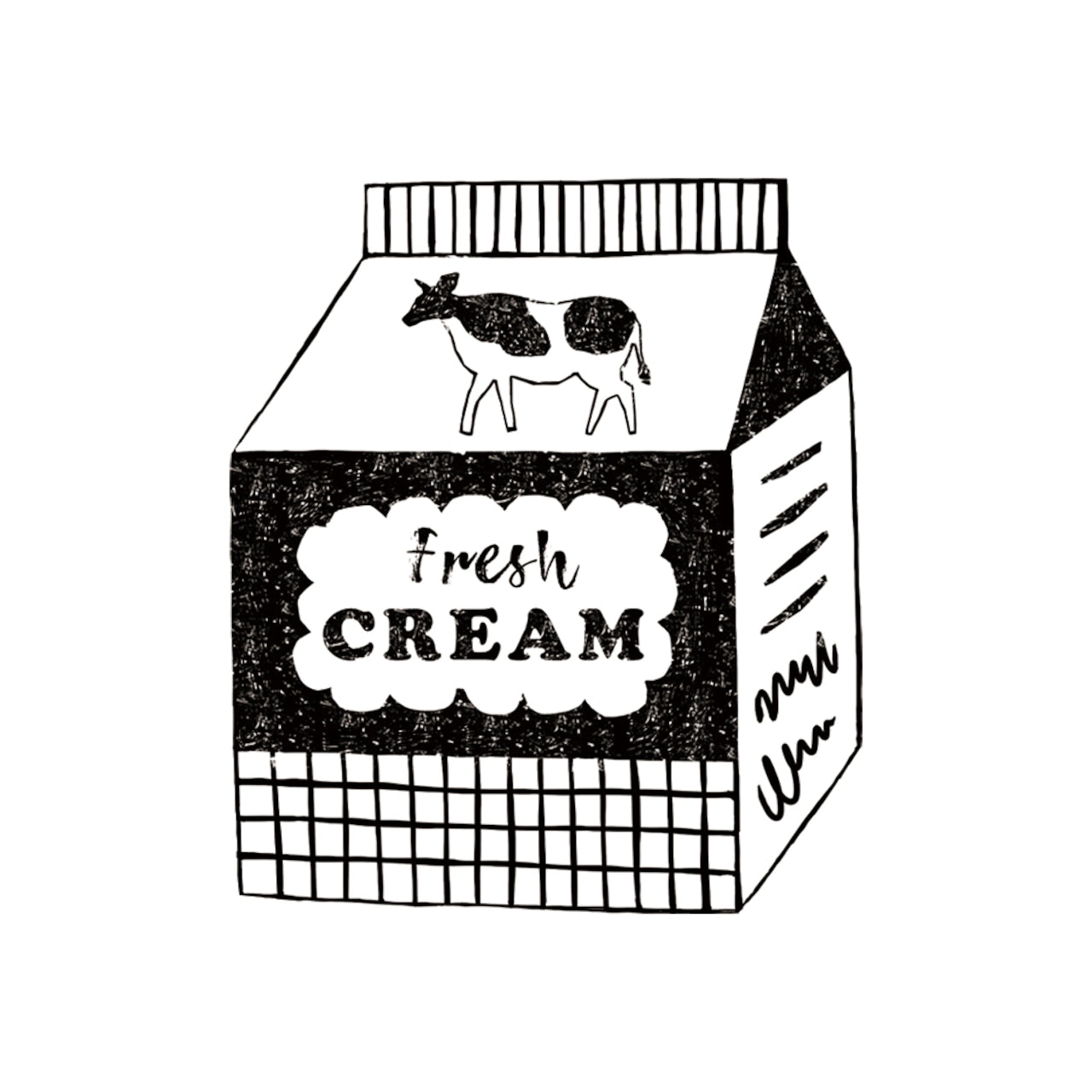 Kinotorico Wooden Rubber Stamp - Fresh Cream Design for DIY Scrapbooking, Card Making & Craft Projects