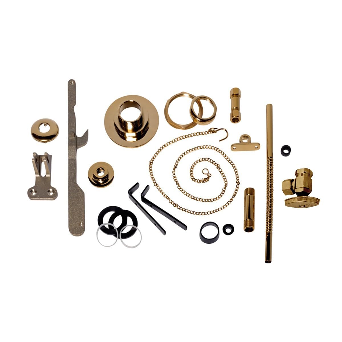 Renovators Supply High Tank Toilet Parts - Premium Brass PVD Replacement Components for Vintage Toilets | Perfect for Bathroom Renovations & Historical Home Restorations