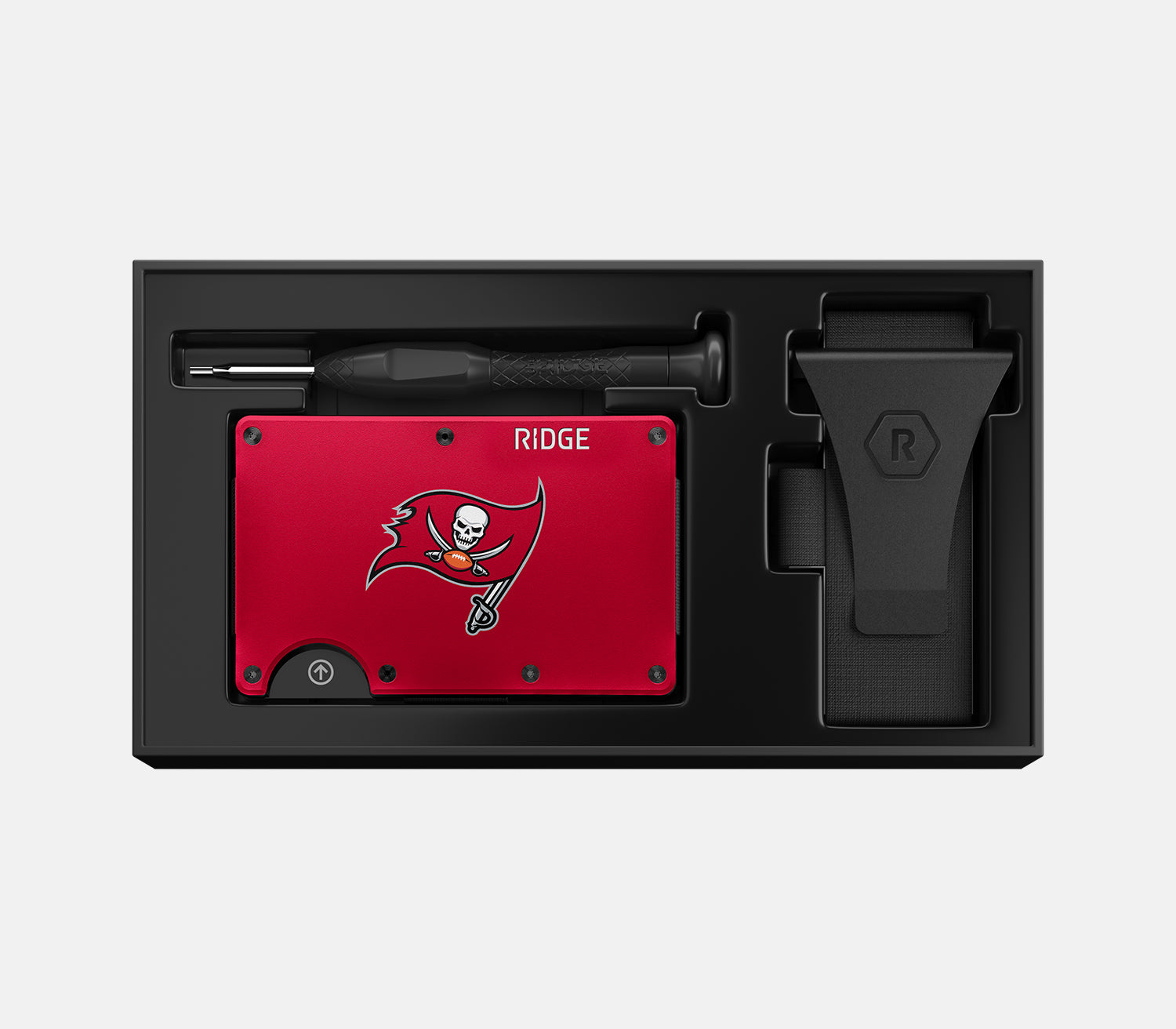 Ridge Wallet - Slim Minimalist RFID Blocking Wallet for Men - Tampa Bay Buccaneers NFL Team Design - Perfect for Everyday Carry, Travel & Gifts