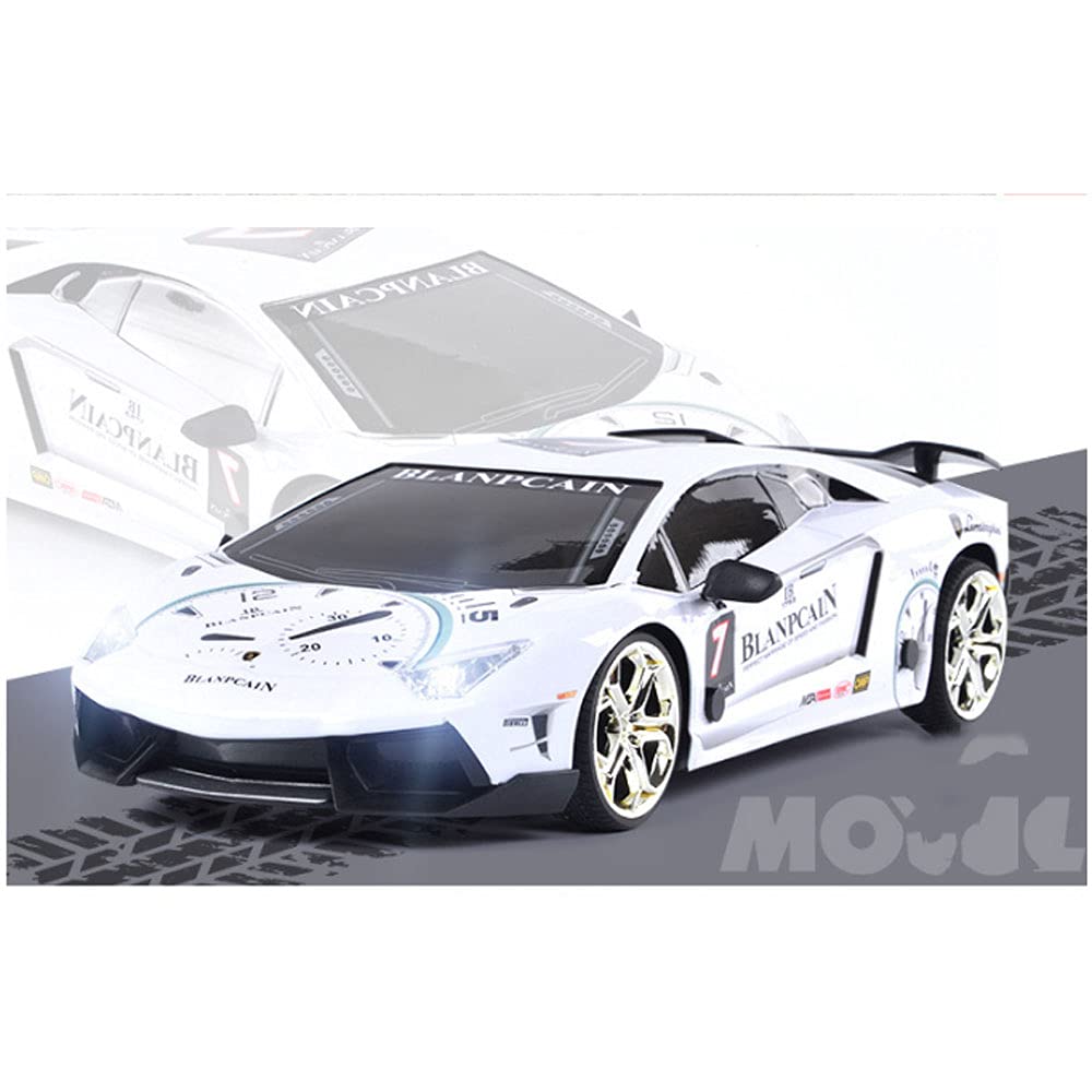 2.4G Alloy 4WD RC Drift Car - 1:16 Scale Remote Control Racing Car with LED Lights, Replaceable Tires & Fast Charging | Die-Cast Mechanical Toy Car for Boys & Kids | Perfect for Indoor Racing, Backyard Drifting & Birthday Gifts