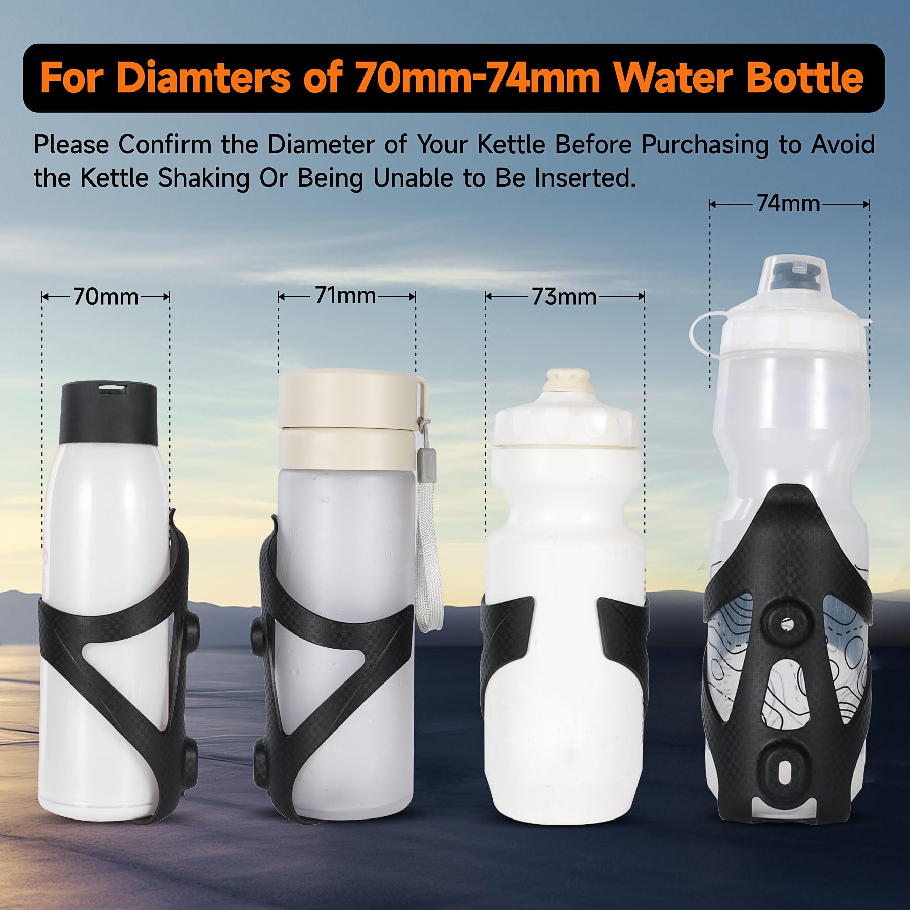 Premium Carbon Fiber Bike Water Bottle Cage - 2 Pack Black - Lightweight & Durable Bicycle Drink Holder for Road & Mountain Bikes - Perfect for Cycling, Commuting & Outdoor Adventures