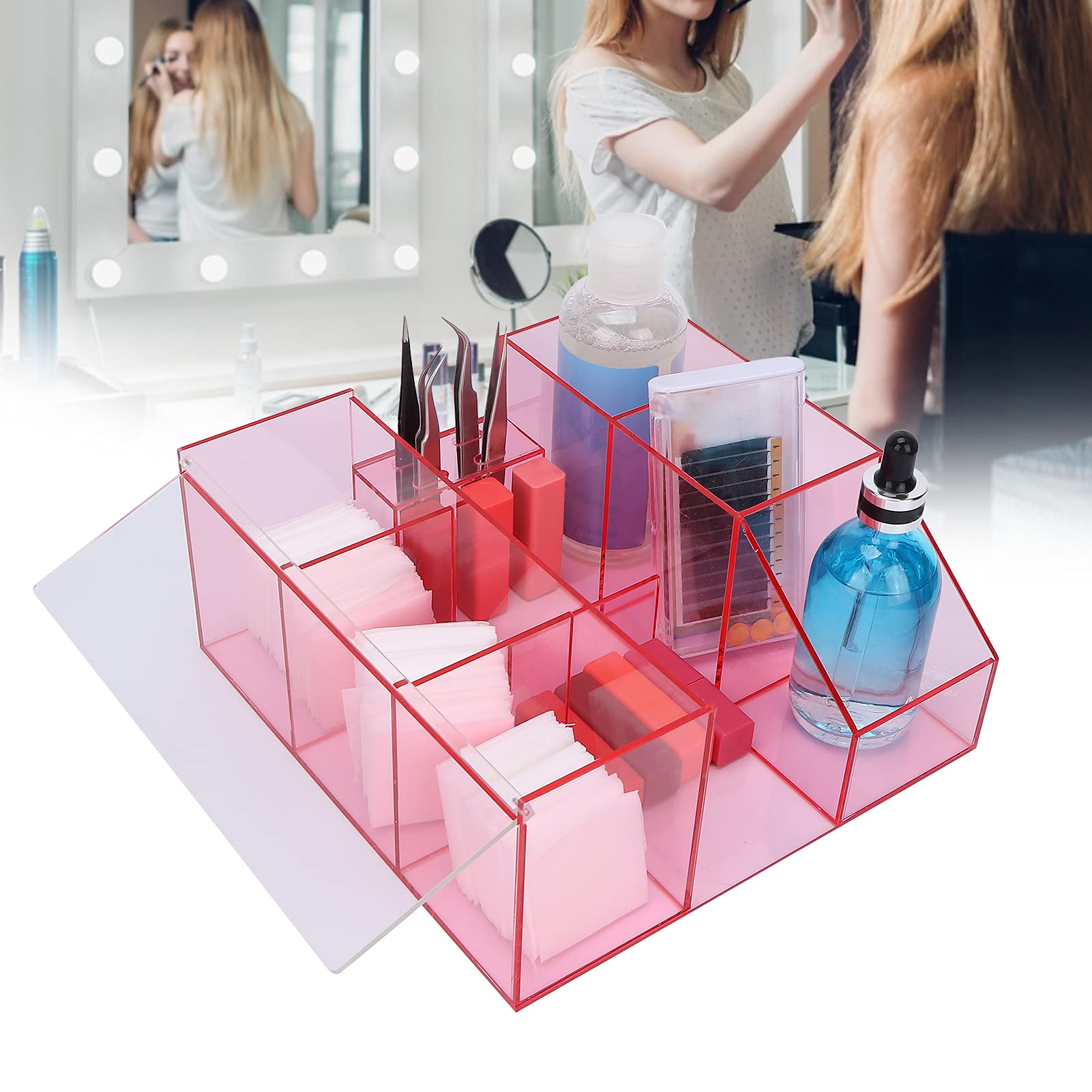 Acrylic Eyelash Storage Box for Salon & Home - Organize & Display Lashes