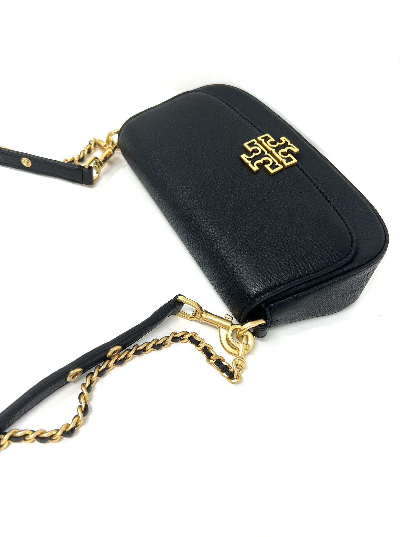 Tory Burch Britten Convertible Crossbody Bag 138772 - Black Leather Shoulder Purse for Women, Perfect for Work, Travel & Everyday Use