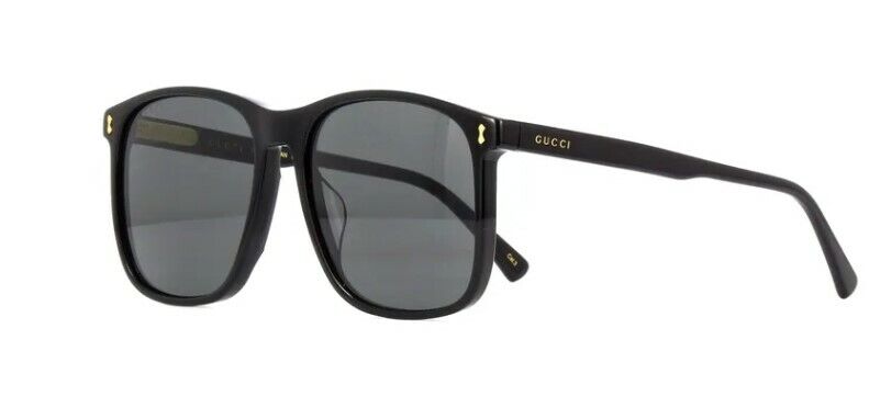 Gucci GG 1041S 001 Black/Gray square Unisex Sunglasses