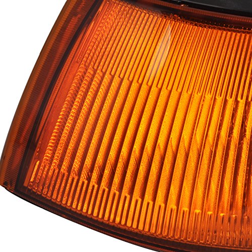 Spec-D Tuning Black Headlights with Amber Corner Lights & Red/Smoke Tail Lamps for 1992-1995 Honda Civic 4-Door Sedan (Left & Right Pair) - Upgrade Your Ride for Enhanced Night Visibility & Stylish Look