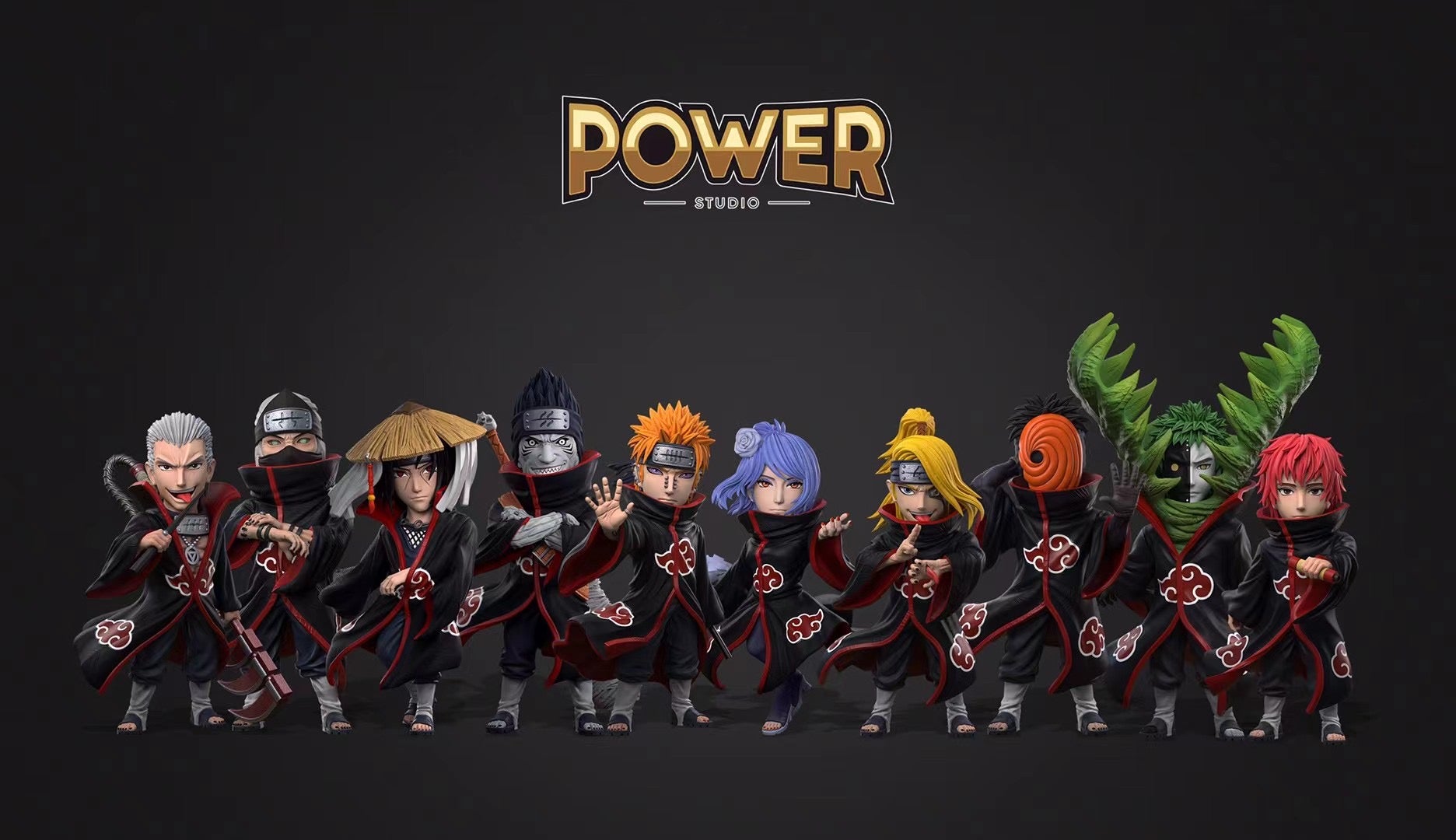 Power Studio Zetsu & Sasori Anime Figures - Naruto Shippuden Collectible Action Figures for Fans | Perfect for Display, Cosplay, and Anime Merchandise Collection