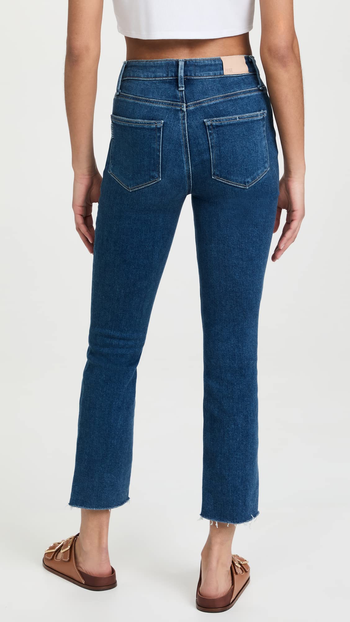 PAIGE Women's Cindy Raw Cuff Jeans - High Waist Skinny Denim Pants for Everyday Wear | Casual, Office & Date Night Outfits