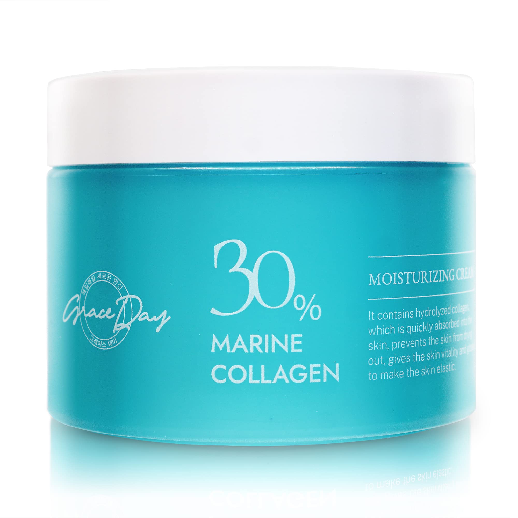 Premium Marine Collagen Anti-Aging Face Cream with Peptides & Hyaluronic Acid - Deep Hydration Day & Night Moisturizer for Wrinkles & Fine Lines - Antioxidant-Rich Korean Skincare (3.4 oz) - Perfect for Dry Skin & Mature Skin Care Routine