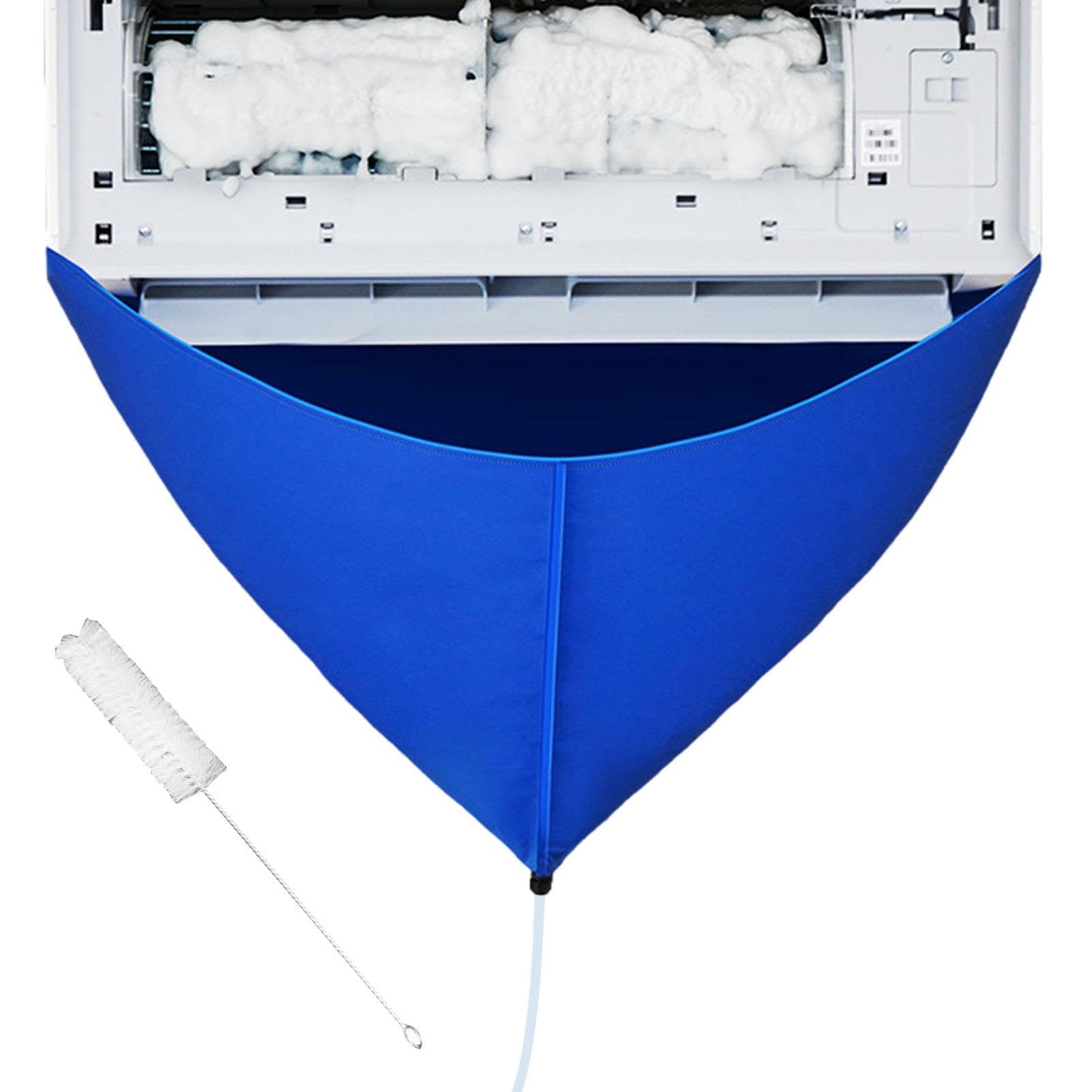 Air Conditioner Cleaning Kit - Reusable Waterproof Cover with Brush & Dust Bag for Wall AC Units | Perfect for Home & Office Maintenance