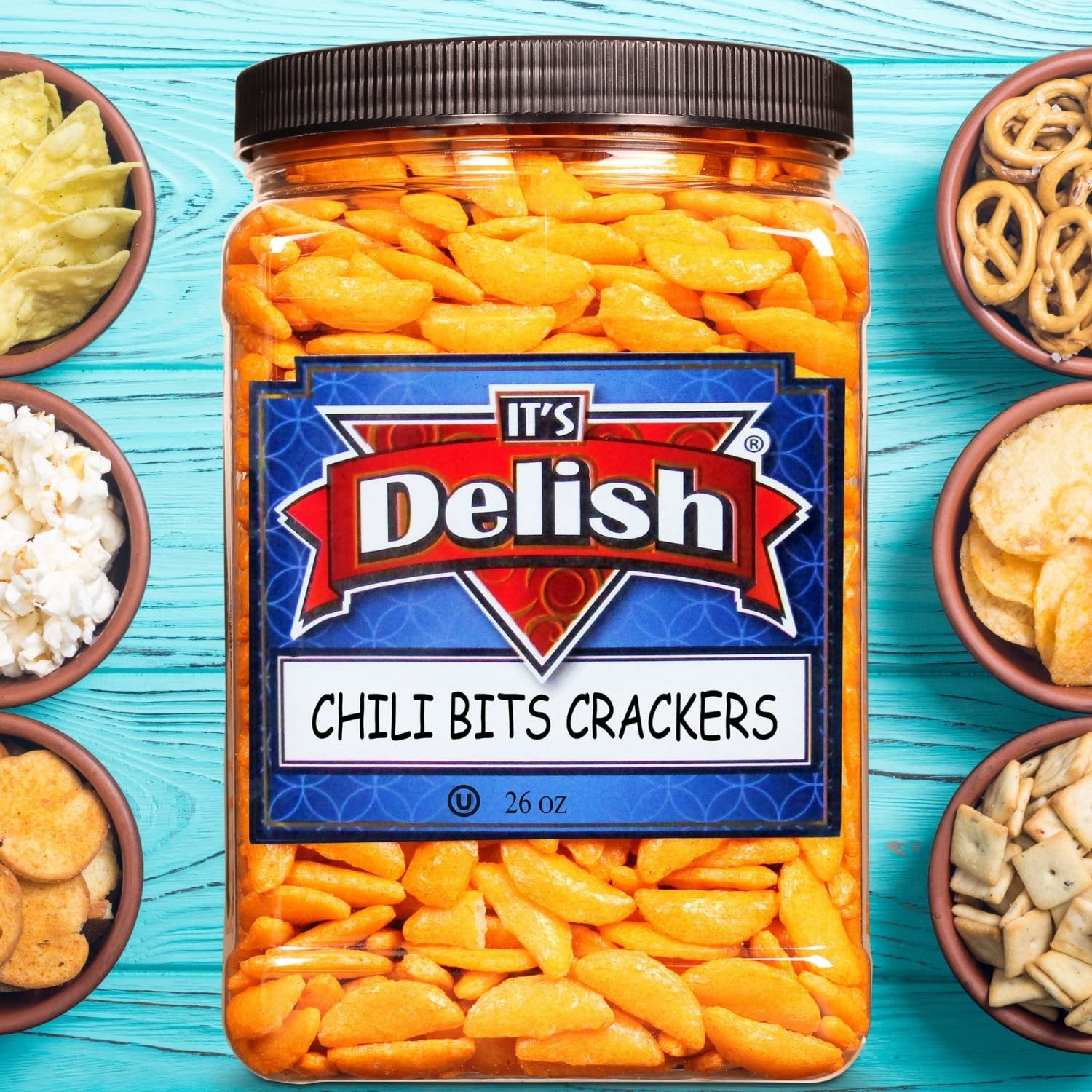 Oriental Chili Bits Rice Crackers - 26oz Jumbo Size Crunchy Asian Snack for Parties, Movie Nights & On-the-Go Munching