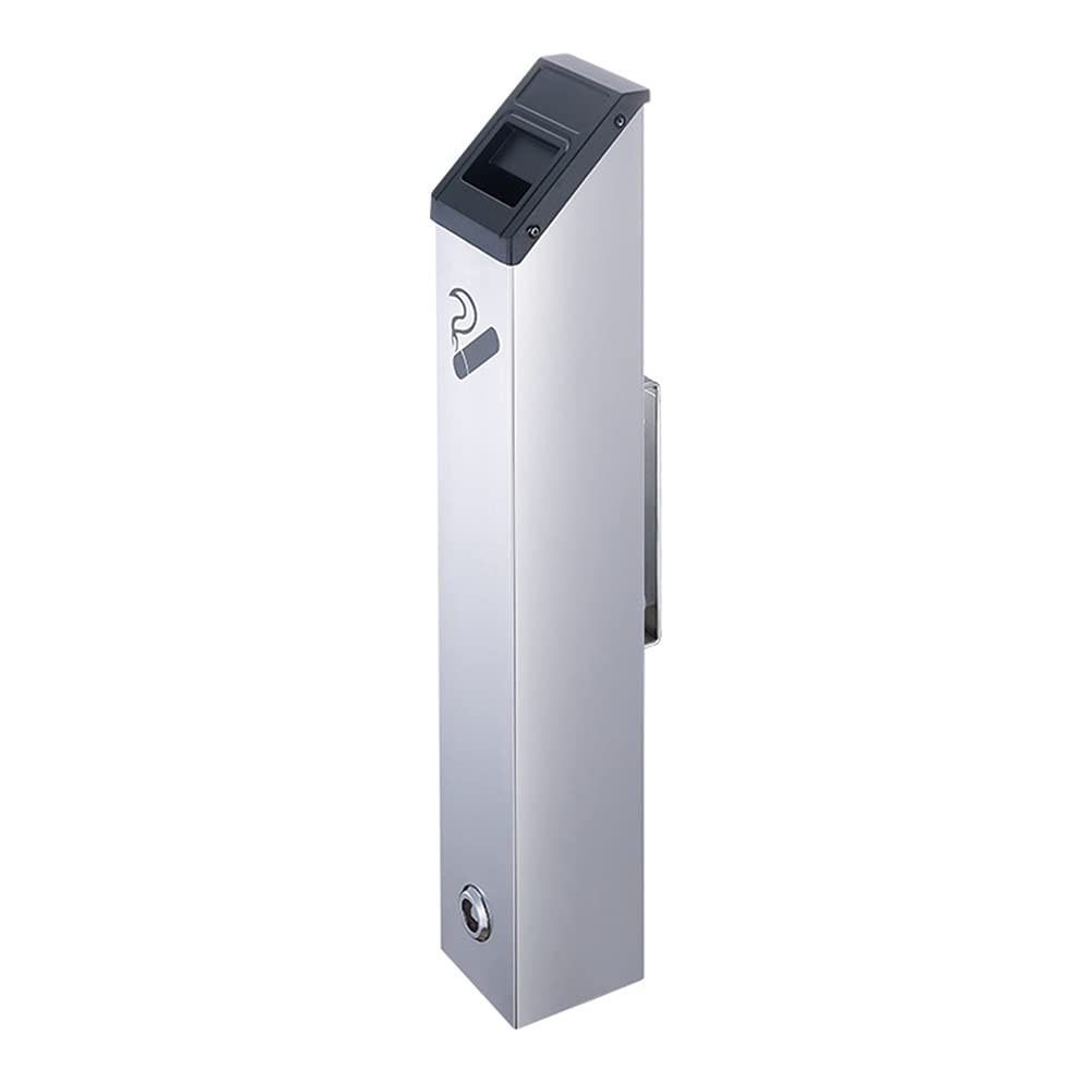 Heavy Duty Wall-Mounted Outdoor Ashtray - Commercial Grade Cigarette Butt Receptacle with Rust-Proof Design for Restaurants, Hotels & Public Spaces
