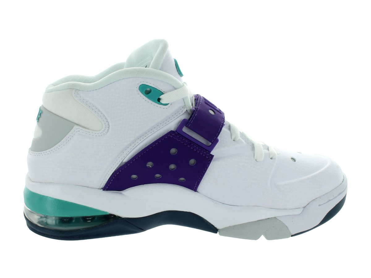 Nike Men's Air Command Force Basketball Shoes - White/Lynx Blue/Bright Crimson/Wolf Grey - High-Performance Sneakers for Court Play & Casual Wear