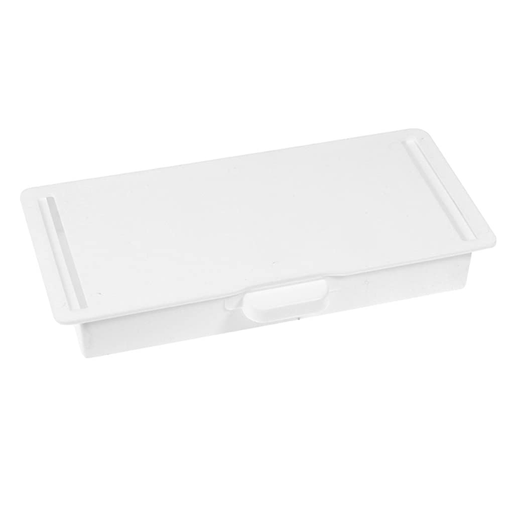 Self-Adhesive Under Desk Drawer Organizer - Hidden Storage Box for Makeup, School Supplies & Stationery - White Stick-On Pencil Tray & Pen Holder - Perfect for Home Office, Dorm Room & Classroom Organization