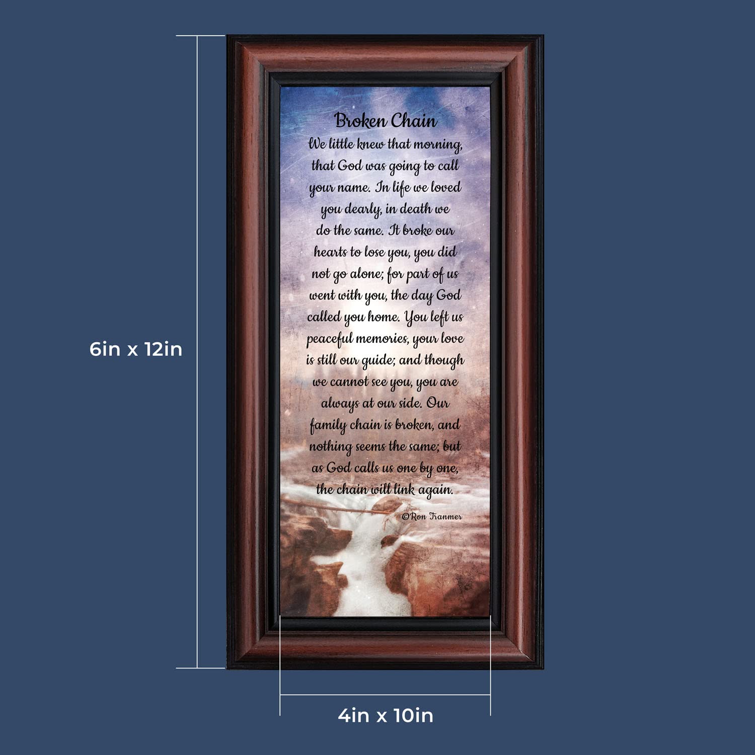 Broken Chain Picture Frame - Memorial Gift for Loved Ones | Home Décor for Sympathy & Remembrance