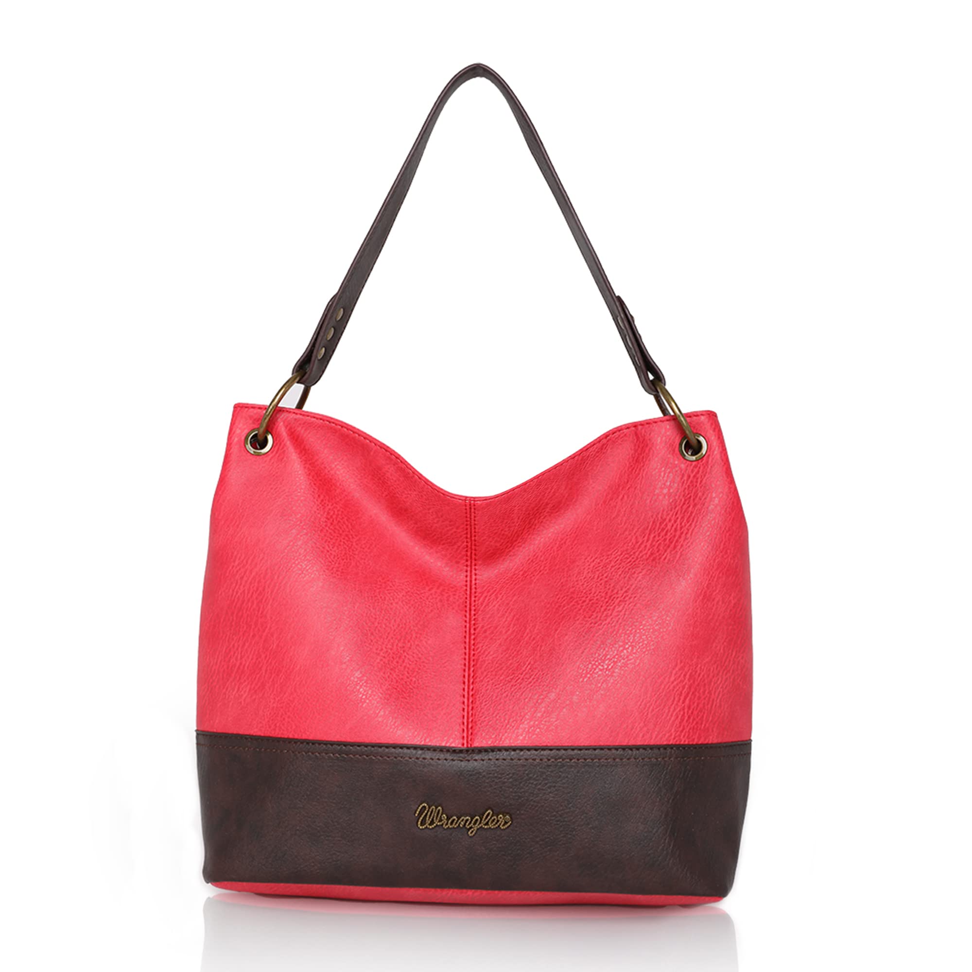 Wrangler Vegan Leather Hobo Bags for Women - Top Handle Shoulder Purses & Handbags by Montana West | Perfect for Work, Travel & Everyday Use
