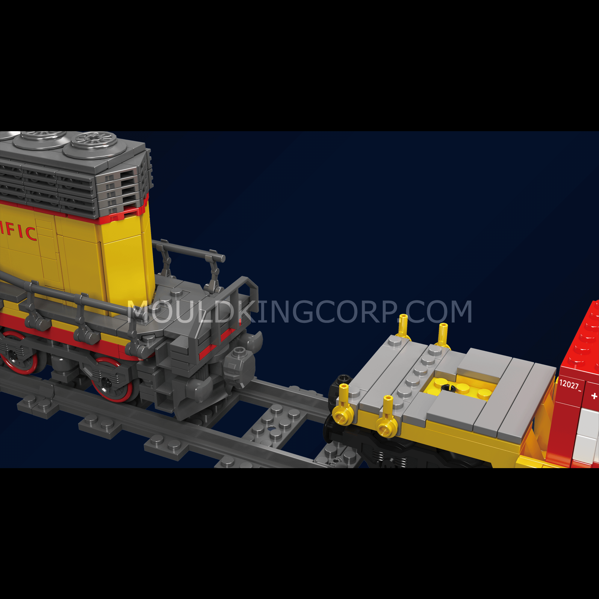 Mould King 12027 SD40-2 Diesel Locomotive Building Kit | 1,257 Piece Model Train Set for Adults & Teens | Collectible Display or DIY Railroad Project
