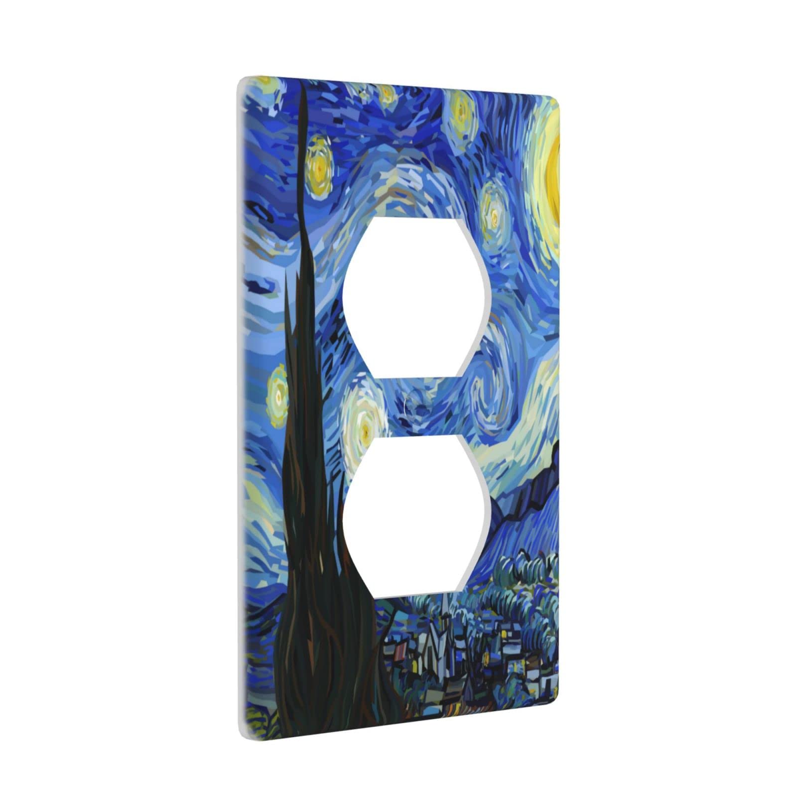 Van Gogh Starry Night Switch Plate Cover - Artistic Home Decor