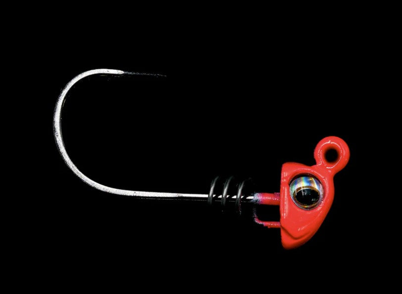 NLBN No Live Bait Needed Hot Heads Screw Lock Jig Heads for 3 Paddle Tails - Saltwater & Freshwater Fishing Lures for Bass, Trout, and Walleye - Perfect for Kayak, Shore, and Boat Fishing
