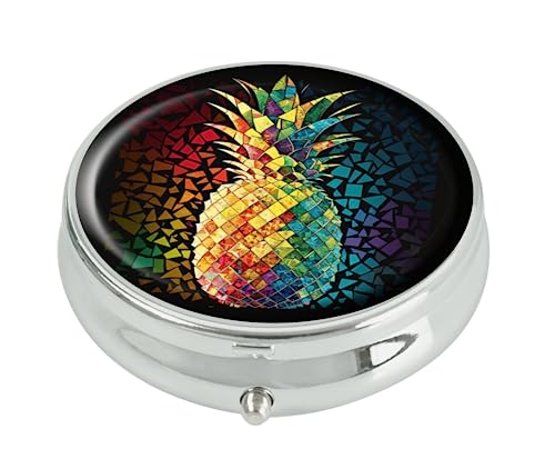 Pineapple Stained Glass Mosaic Style Illustrations