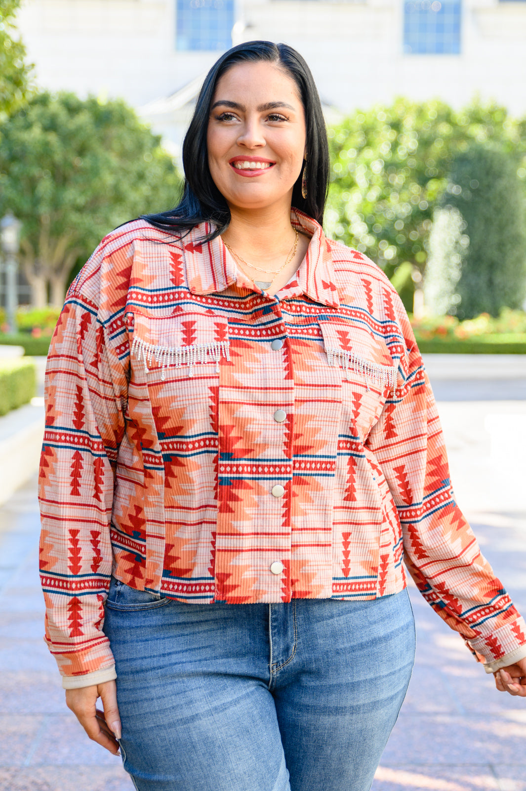Stylish Western Print Jacket for Women - Trendy Cowboy Denim Jacket with Vintage Embroidery | Perfect for Country Music Festivals, Rodeo Events & Casual Outfits
