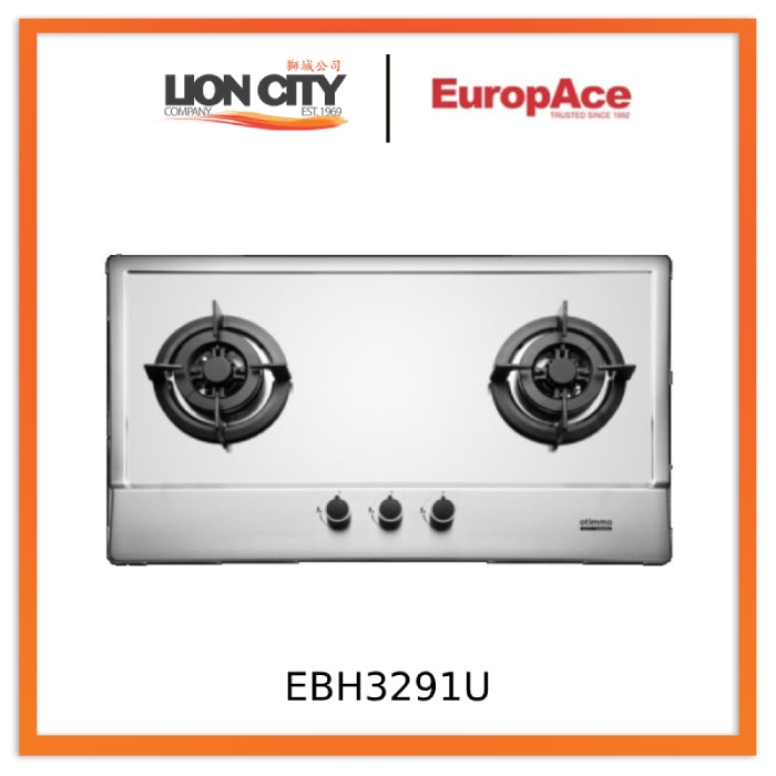 Europace EBH3291U 2 Burner 90cm Built-In Stainless Steel Gas Hob (LPG) - Perfect for Modern Kitchens & Professional Cooking