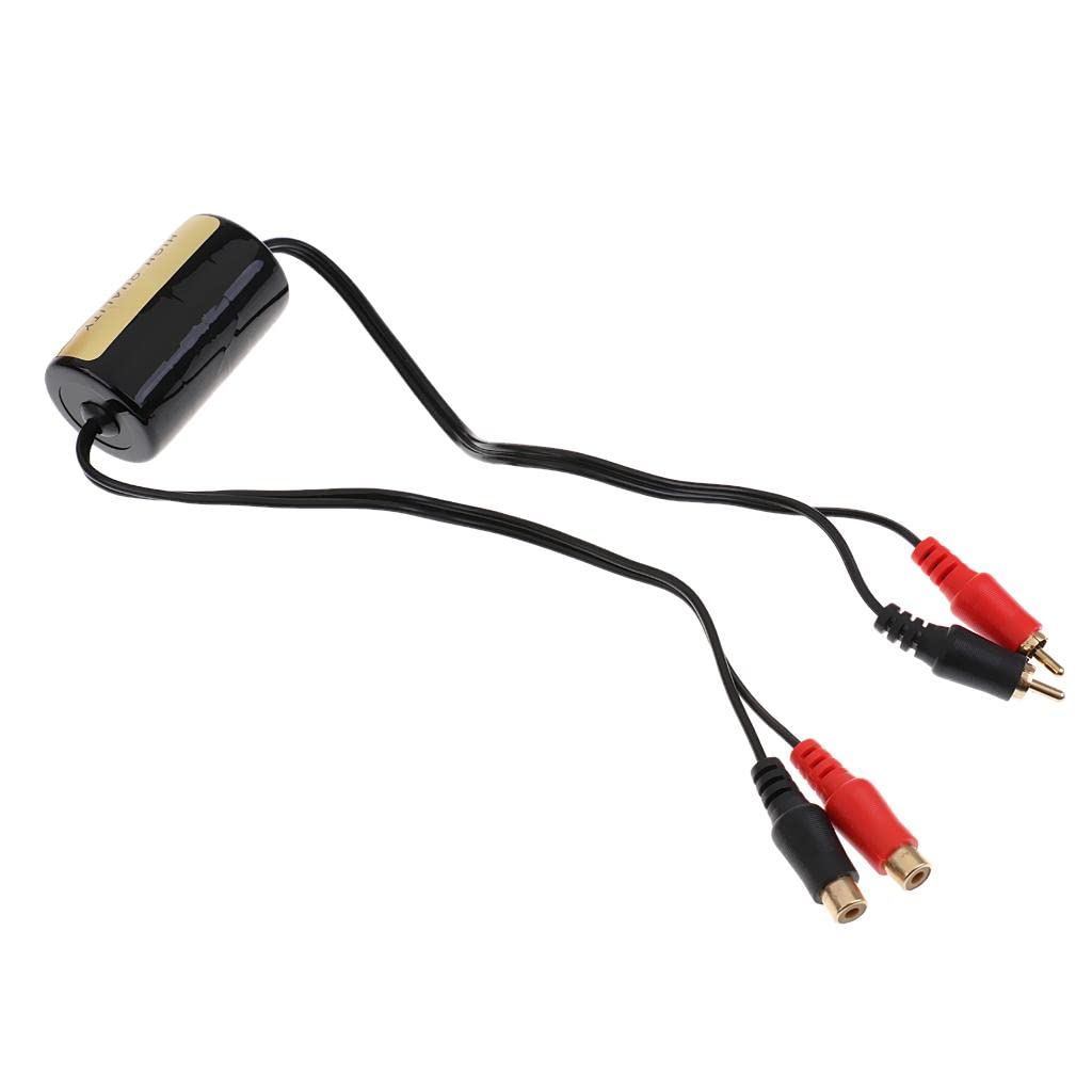 MagiDeal Stereo RCA Audio Noise Filter Suppressor - Ground Loop Isolator for Home Theater, Car Audio & DJ Equipment - Eliminate Hum & Buzz for Clear Sound