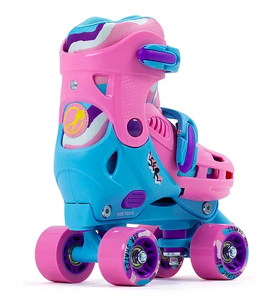SFR Hurricane III Roller Skates for Women - Pink & Blue Outdoor/Indoor Skates for Fitness, Rink & Street Skating