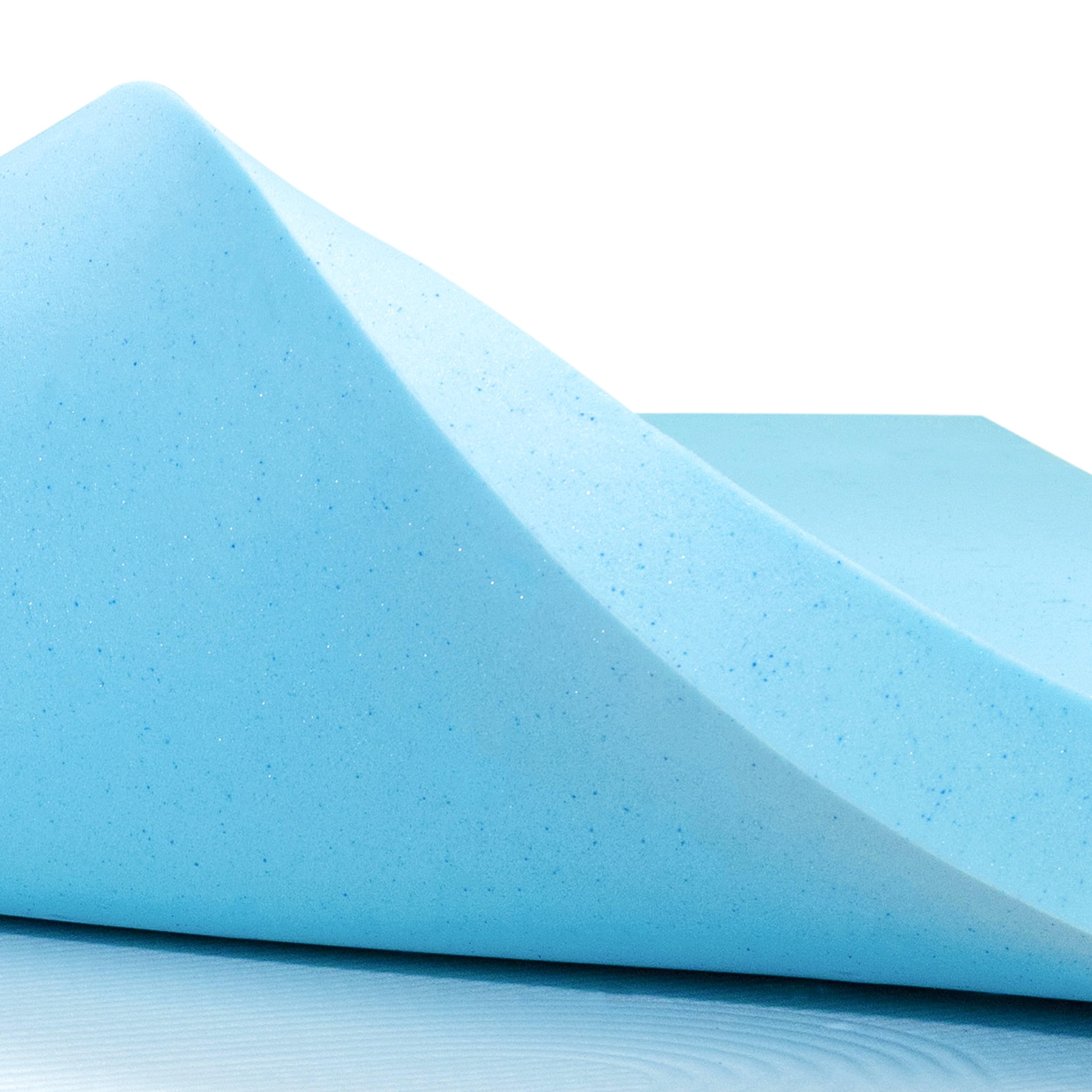 Subrtex 2 Inch Gel-Infused Memory Foam Mattress Topper - Queen Size, CertiPUR-US Certified, Cooling & Pressure Relief, Blue - Perfect for Hot Sleepers & Back Pain Relief
