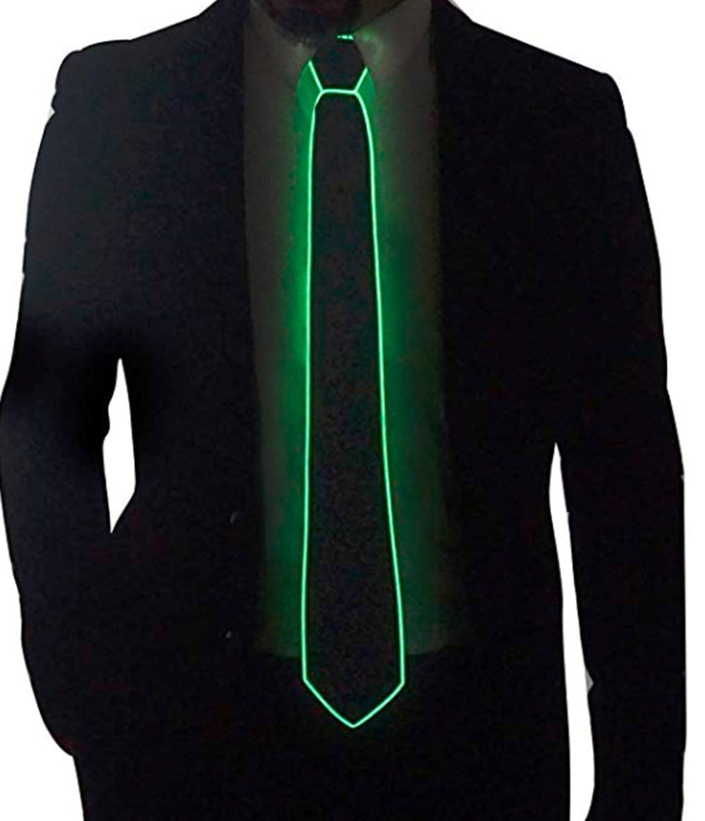 Glowing LED Light Up Tie for Men - Adjustable Flashing Luminous Neckties - Perfect for Parties, Raves, Halloween & Unique Gifts