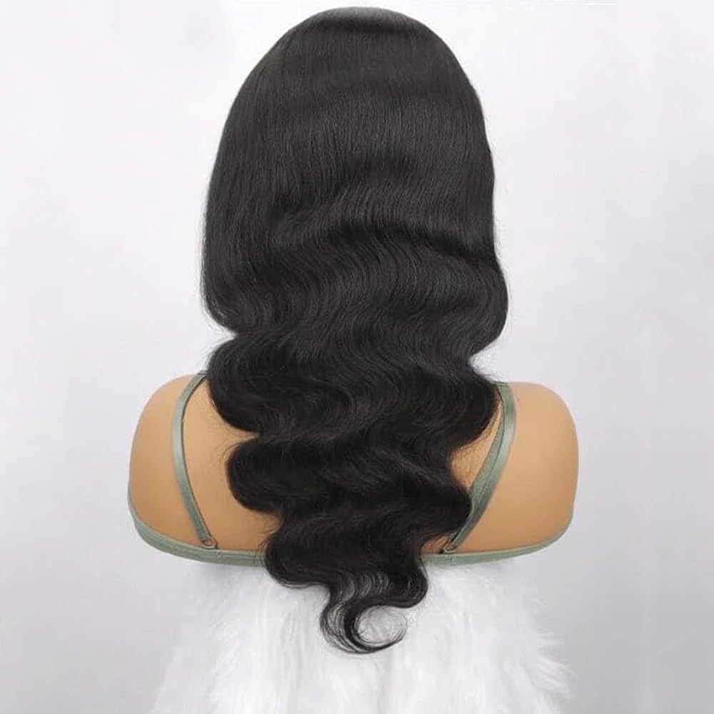 20 Inch Body Wave Headband Wig - 180% Density Human Hair Glueless Wig for Black Women | Brazilian Virgin Hair, Natural Color, Wear & Go, Machine Made, No Lace Front | Perfect for Daily Wear, Parties & Protective Styling