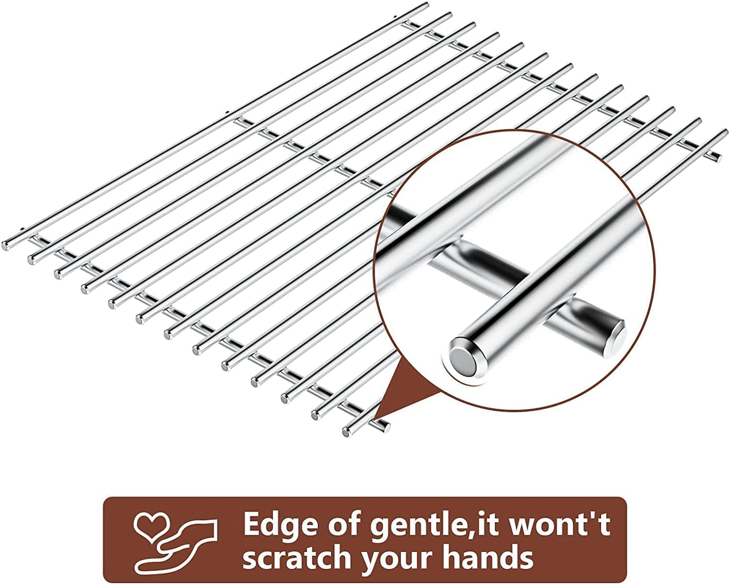 Premium SUS304 9MM Cooking Grates Replacement for Weber Summit 400 Series E-420 & S-420 Gas Grills (Without Smoker Box) - Durable 2-Pack Grill Grates for BBQ, Outdoor Cooking & Backyard Parties