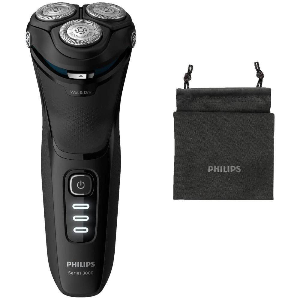 PHILIPS S3233/52 Series 3000 Electric Shaver for Men - Wet & Dry Cordless Rechargeable Razor with ComfortCut Blades - Perfect for Travel, Home & Gym Use