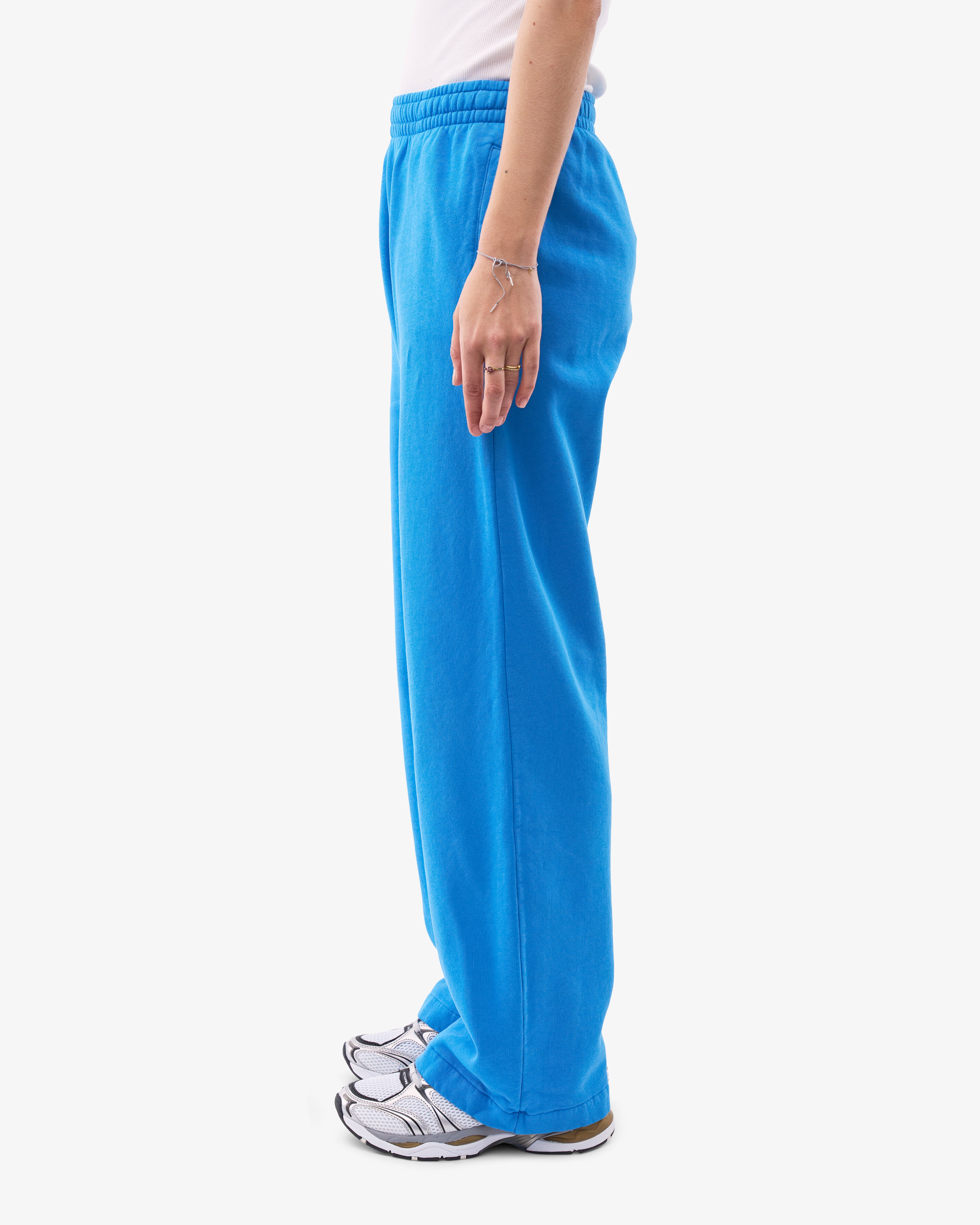 Organic Straight Leg Sweatpants for Women | Soft Cotton Joggers | Pacific Blue | Lounge, Yoga & Casual Wear