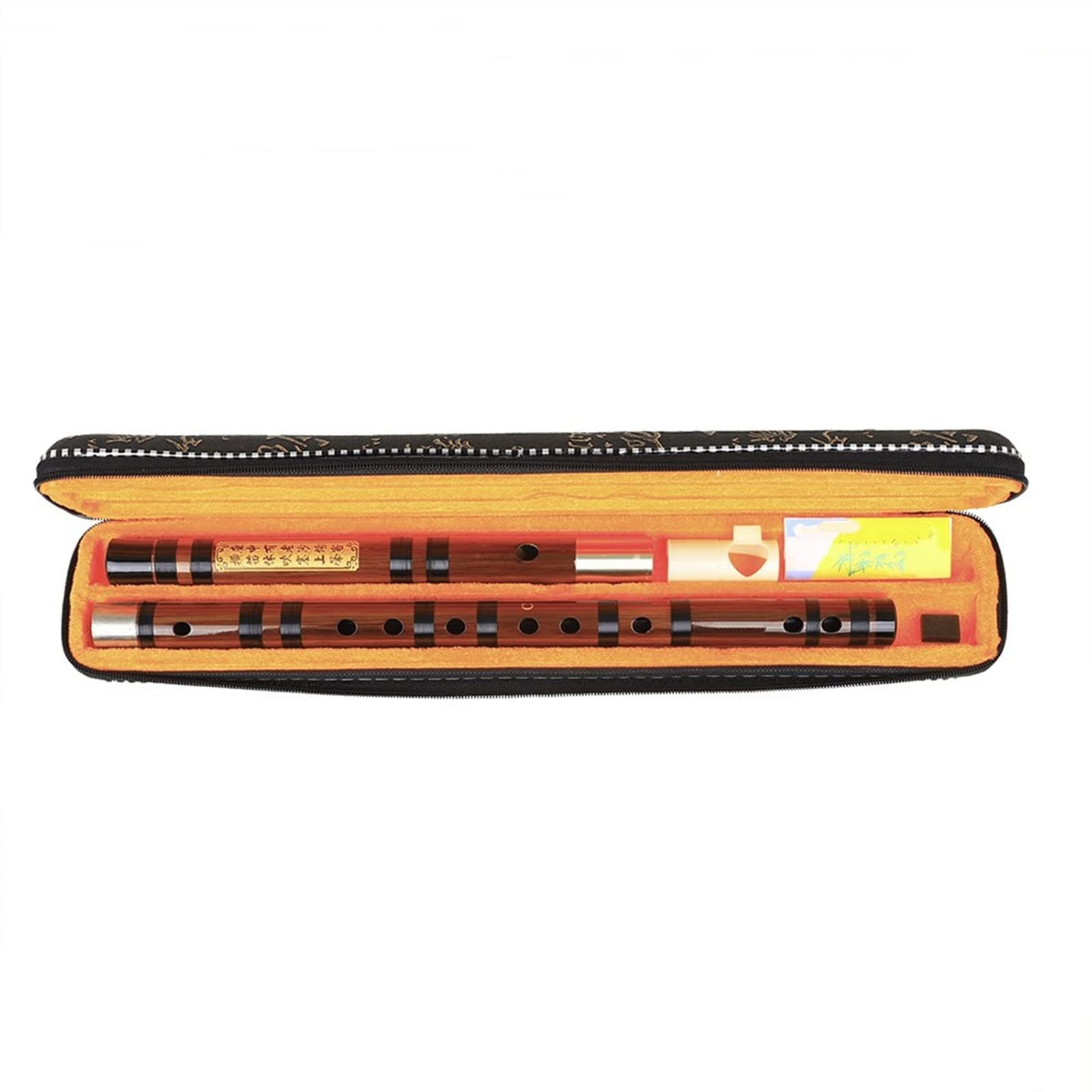 Premium Bamboo Flute - Traditional Chinese Dizi Wind Instrument in D Key (CDEFG) with Case - Perfect for Beginners, Meditation & Cultural Performances
