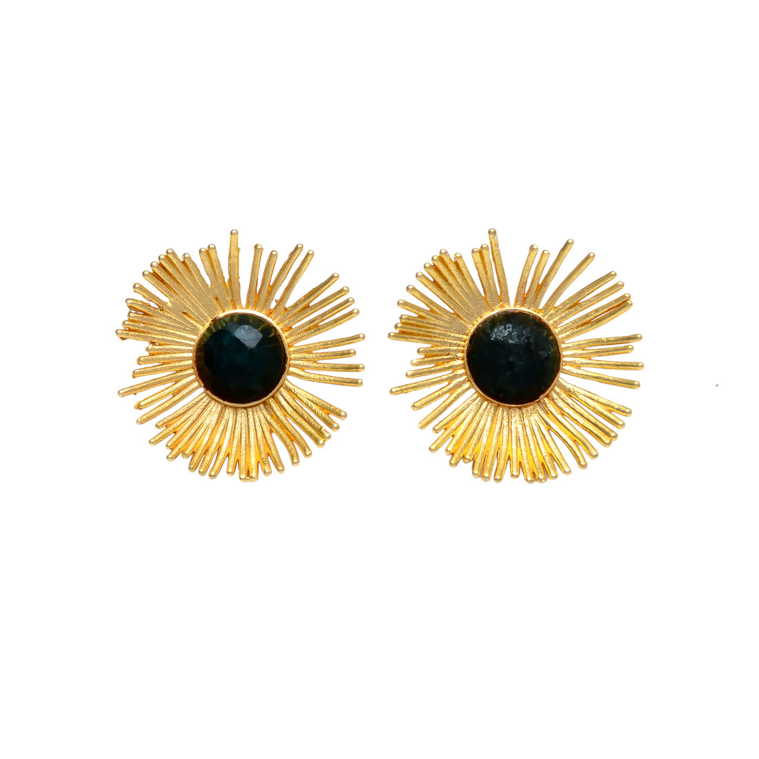 Golden Solstice Stud Earrings - 14K Gold Plated Minimalist Earrings for Women, Perfect for Everyday Wear, Gift Giving & Special Occasions