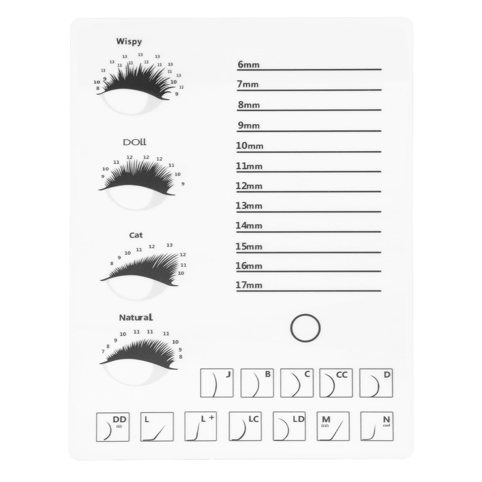 Beaupretty Acrylic Eyelash Extension Tray - False Eyelash Glue Pallet & Holder for Professional Lash Extensions - Salon Display Board for Eyelash Grafting (White) - Perfect for Lash Artists & Beauty Salons