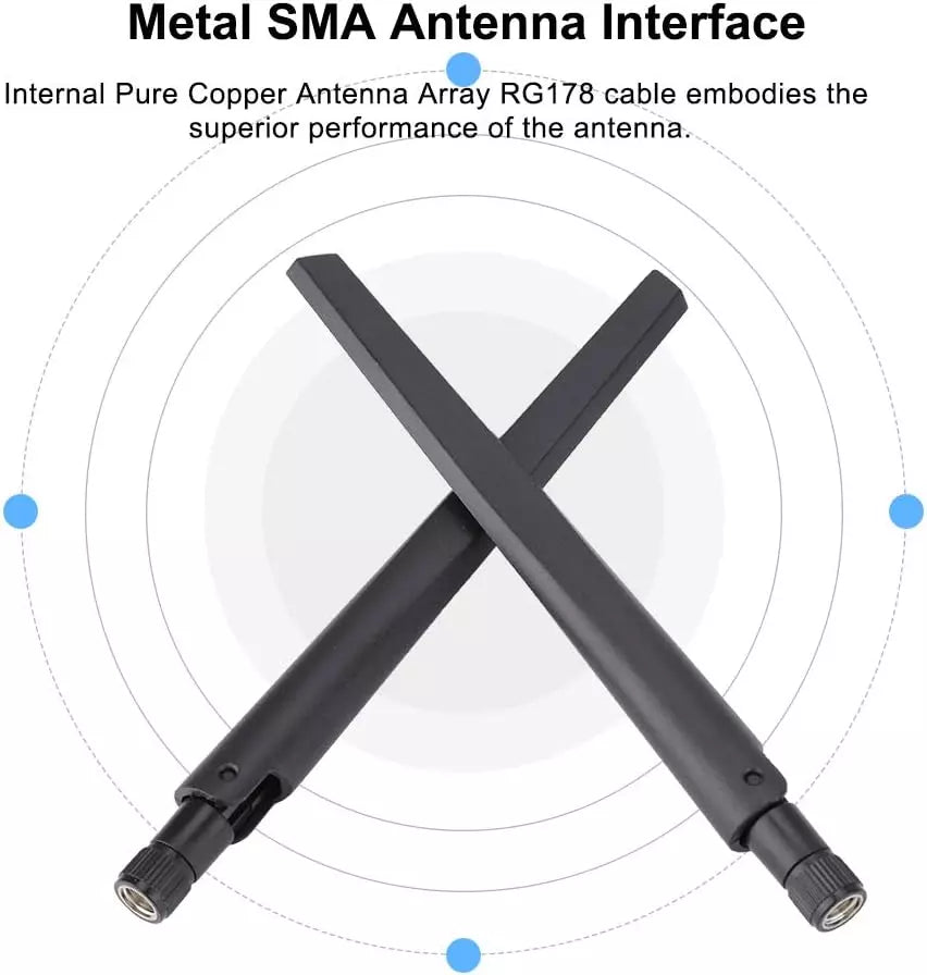 High Gain 5dBi External WiFi Antenna for M.2 NGFF Network Card - Long Range Wireless Signal Booster - Perfect for Gaming, Streaming & Home Office Setup