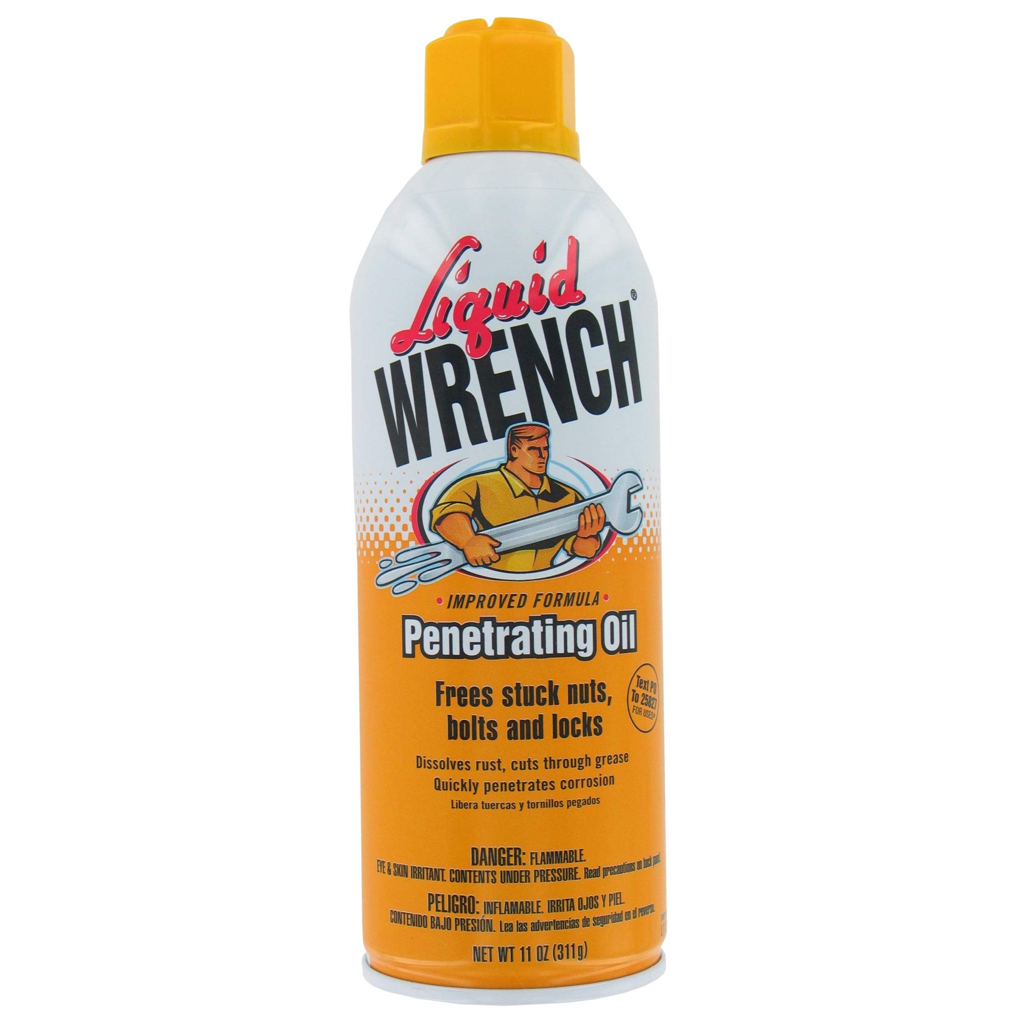 Liquid Wrench Penetrating Oil - 11 oz Aerosol Can (Pack of 12) - Rust Remover, Lubricant & Corrosion Inhibitor for Automotive, Industrial & Household Use