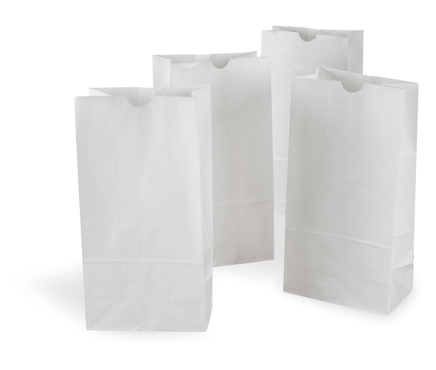 500 Pack 3 lb White Kraft Paper Bags - Heavy Duty Lunch Bags, Grocery Bags & Party Favors for Crafts, Picnics, School Lunches & Retail Packaging