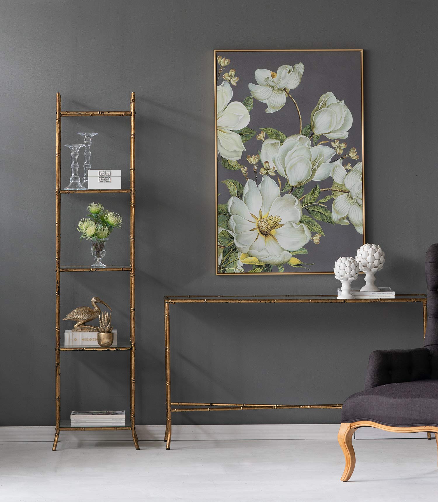 A&B Home Floral Canvas Wall Art - 31.5x47 Inch Modern Botanical Wall Decor for Living Room, Bedroom & Office - Perfect for Home Decoration & Interior Design