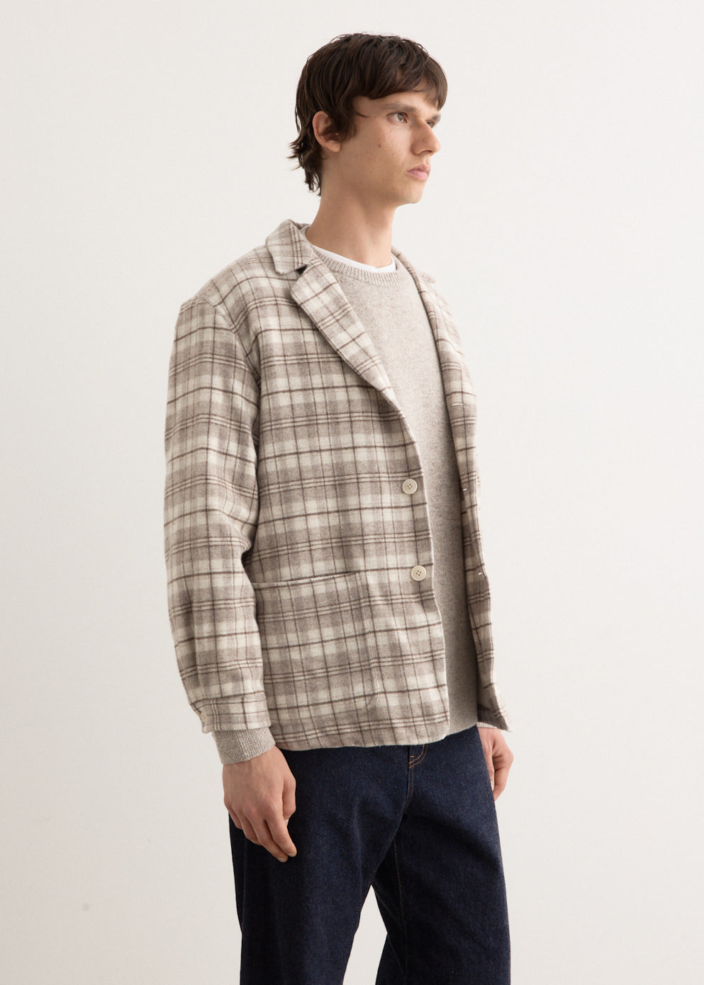 Men's Classic 3-Button Jacket in Gray - Stylish & Comfortable for Work, Office, and Casual Outings