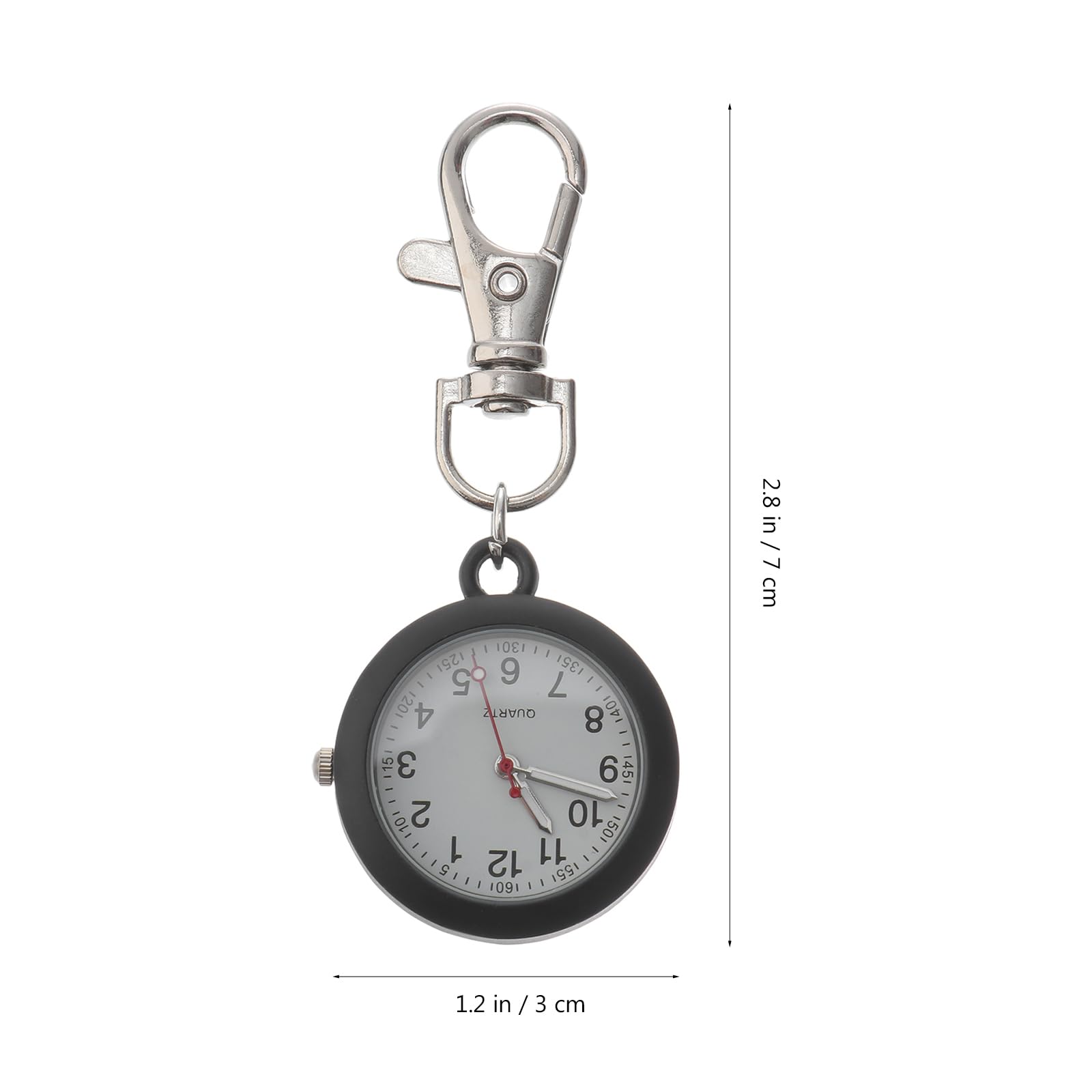 Balacoo Clip On Pocket Watch - Digital Nurse Watch for Women & Men, Portable Badge Watch with Hanging Clip for Nurses, Doctors & Medical Professionals (Black) | Ideal for Hospital Shifts, Clinical Work & Healthcare Settings