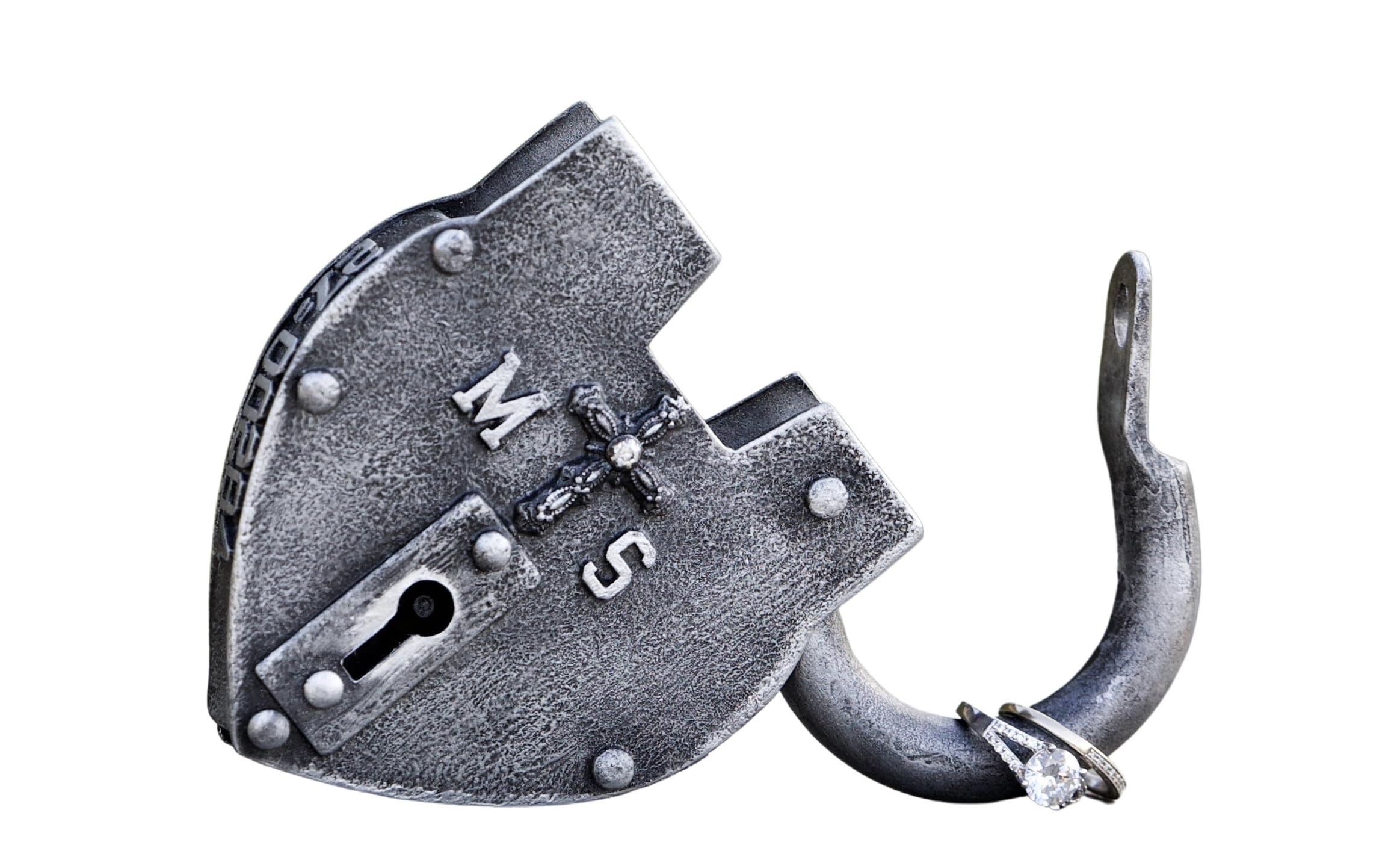 Vintage Rustic Padlock - Functional Love Lock for Wedding, Diary & Travel Souvenirs - Antique Style Decorative Locks for Gifts & Keepsakes