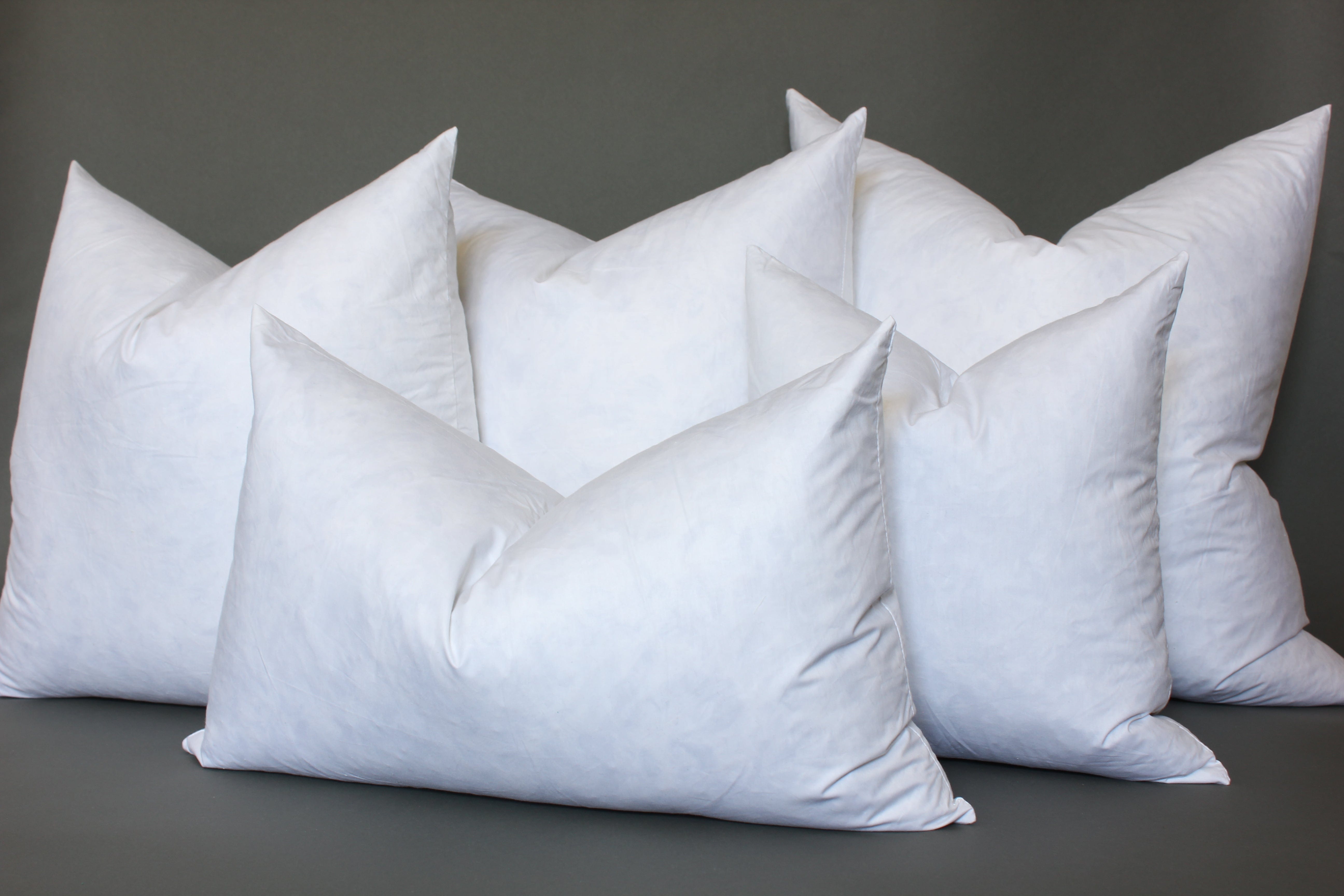 Premium Square Pillow Inserts - Feather Down Filled Cushion Covers for Sofa, Bed & Home Decor - Soft & Comfortable Throw Pillows for Living Room, Bedroom & Dorm