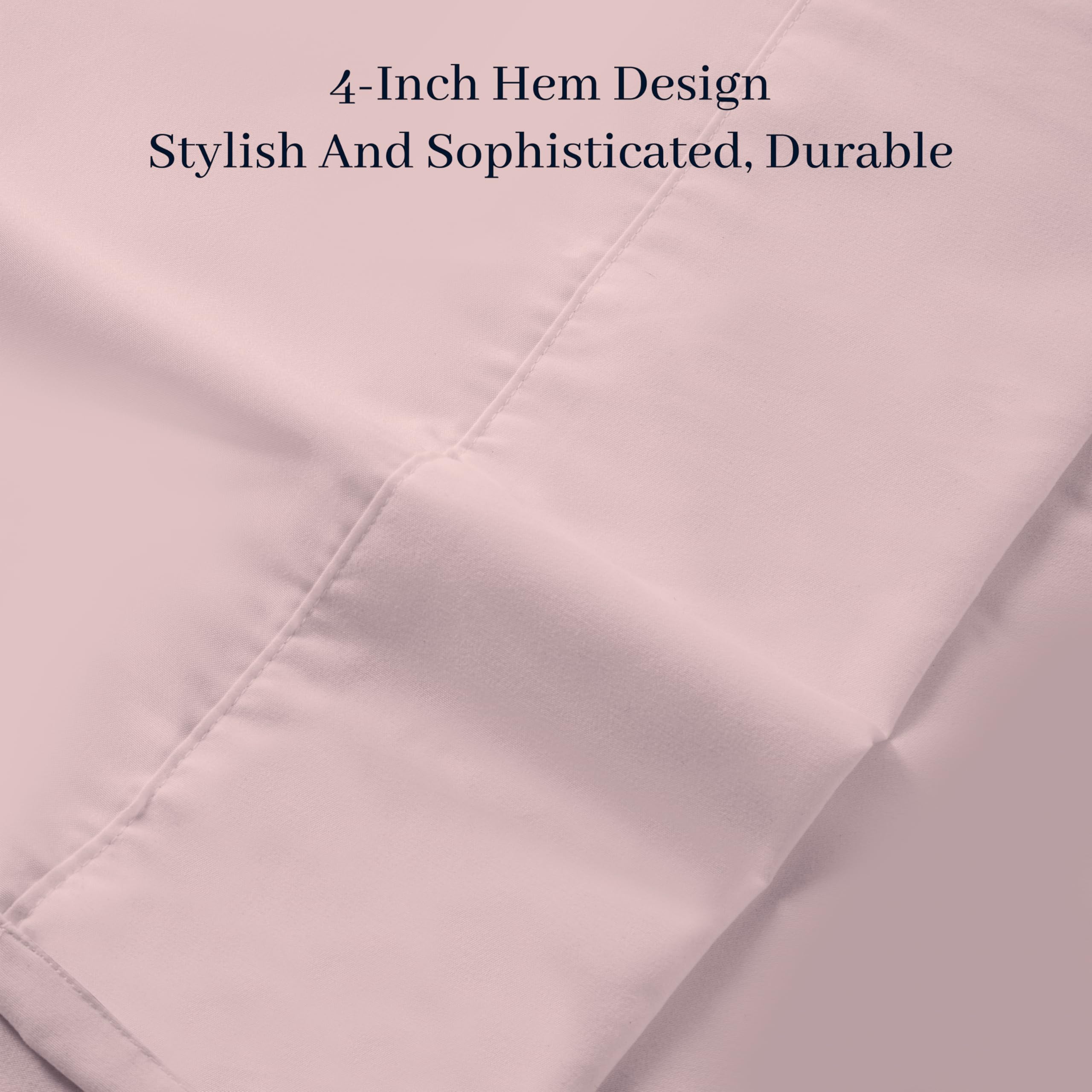 Premium Queen Flat Sheet - Ultra Soft Polyester Bed Sheet Set | Hotel Quality, Wrinkle-Free & Easy Care | Light Pink Luxury Bedding for Home, Hotel, or Dorm Use - 1 Queen Size Top Sheet Only