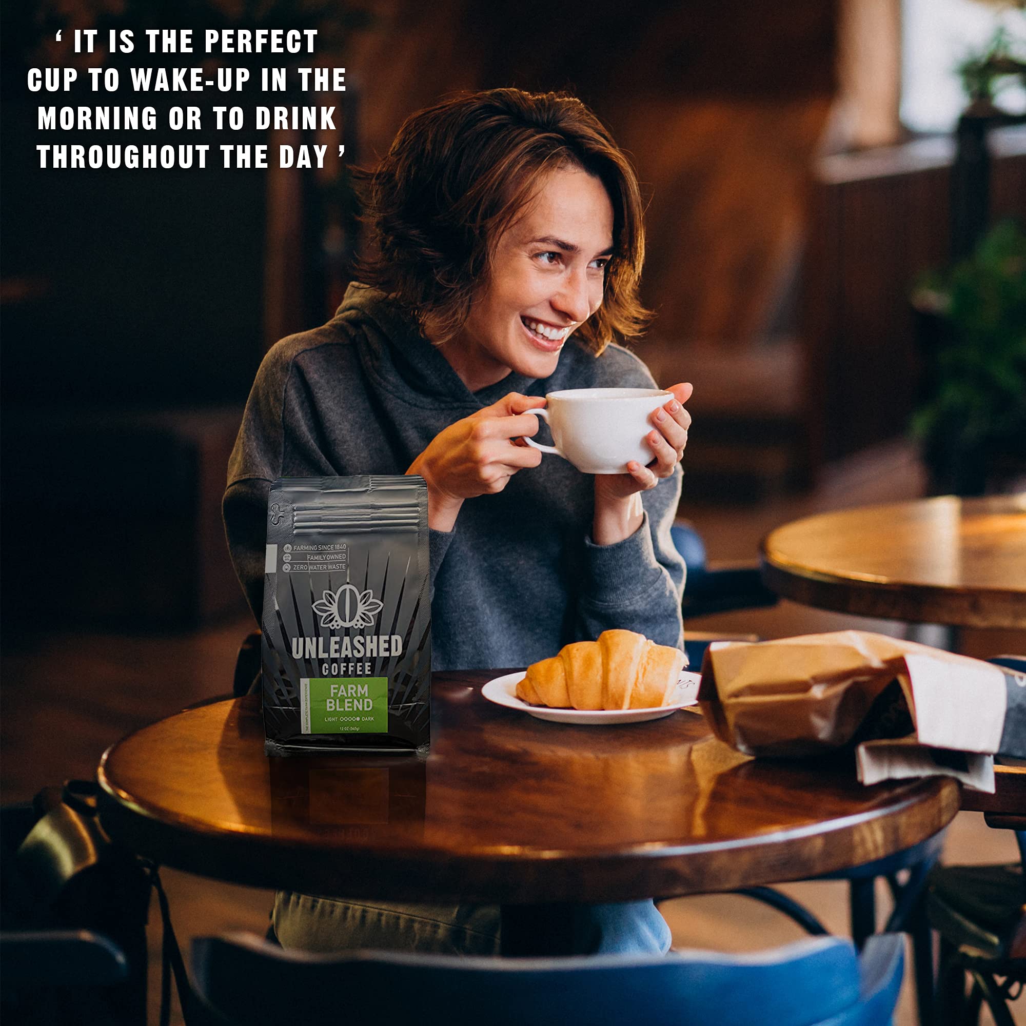 Premium Dark Roast Whole Bean Coffee | 100% Arabica Brazilian Coffee Beans | Direct Trade Farm Fresh Gourmet Coffee | 12 oz Bag | Perfect for Home Brewing, Office & Gifting